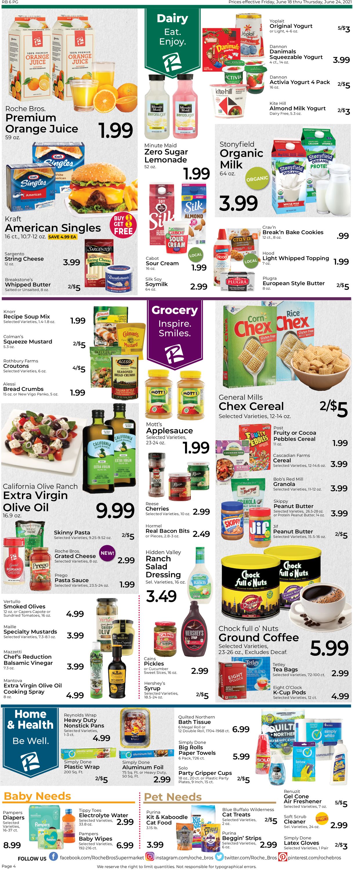 Catalogue Roche Bros. Supermarkets from 06/18/2021