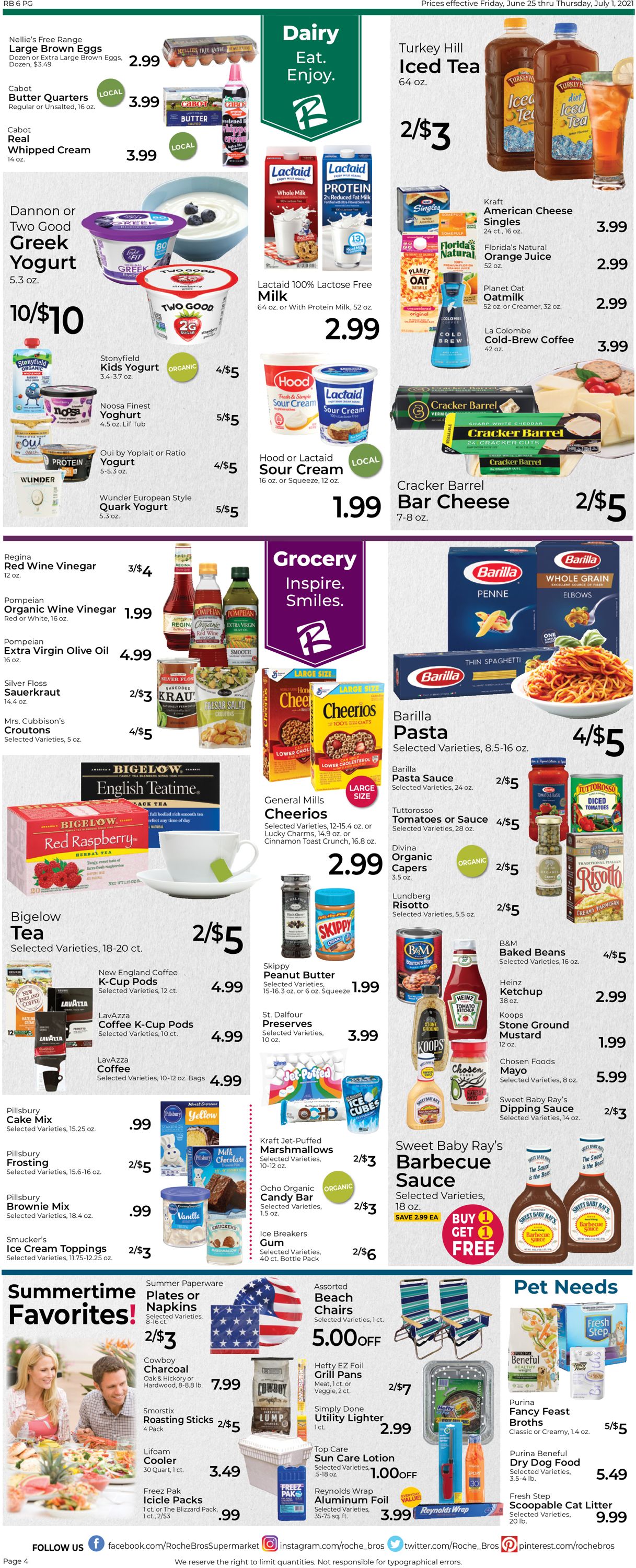 Catalogue Roche Bros. Supermarkets from 06/25/2021