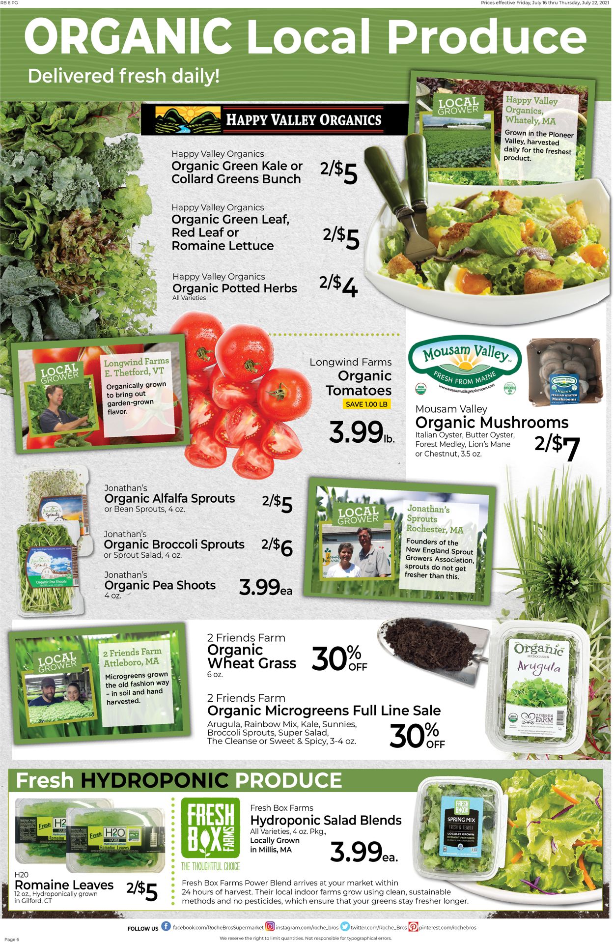 Catalogue Roche Bros. Supermarkets from 07/16/2021