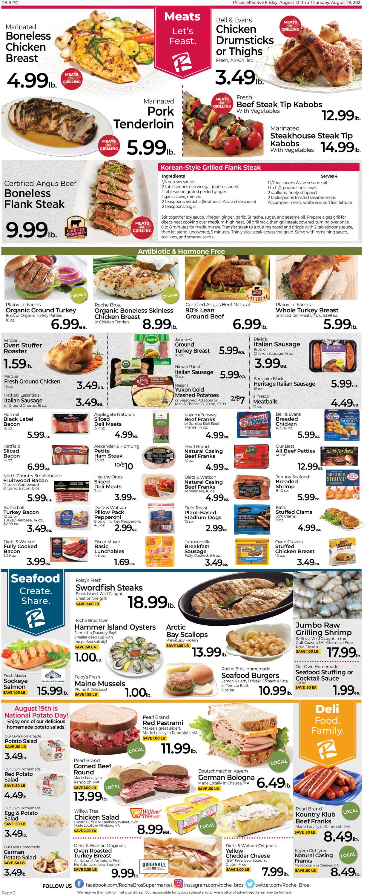 Catalogue Roche Bros. Supermarkets from 08/13/2021