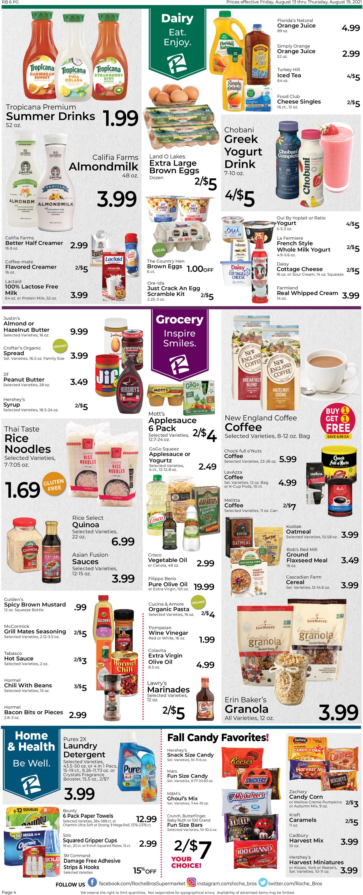 Catalogue Roche Bros. Supermarkets from 08/13/2021