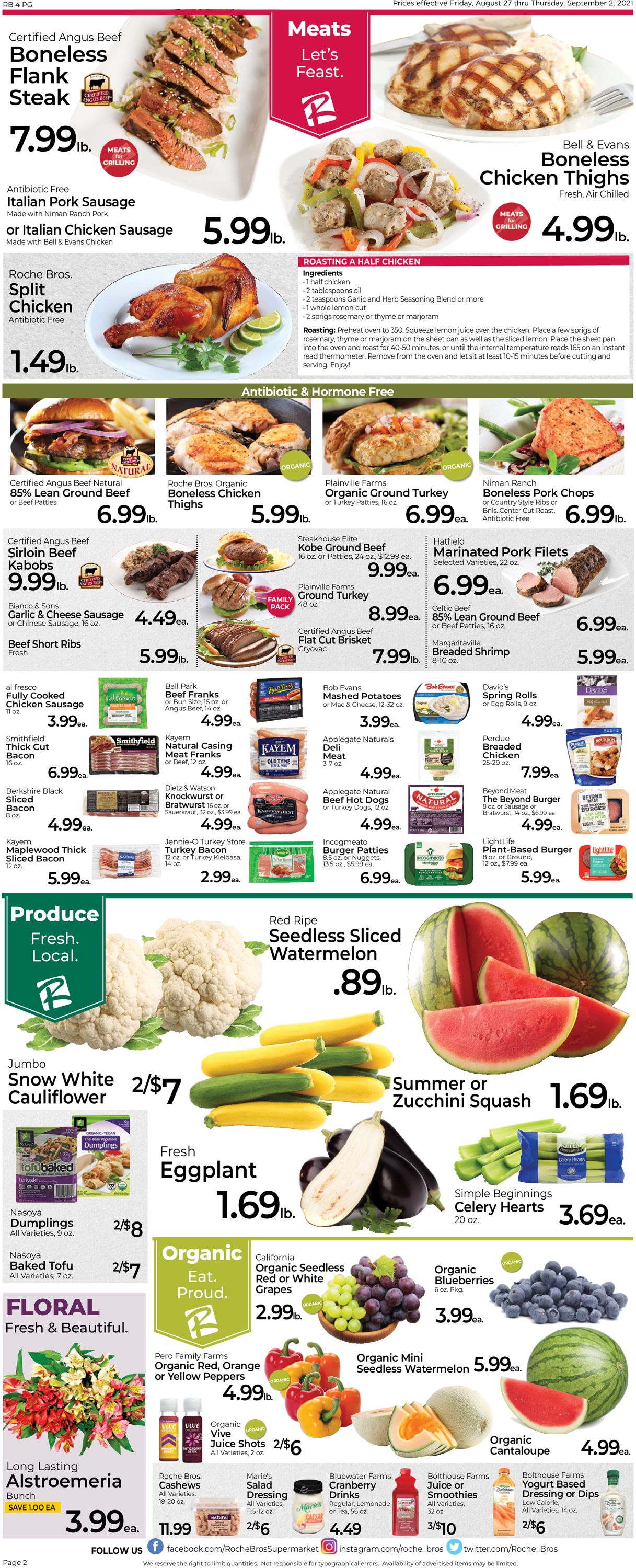Catalogue Roche Bros. Supermarkets from 08/27/2021