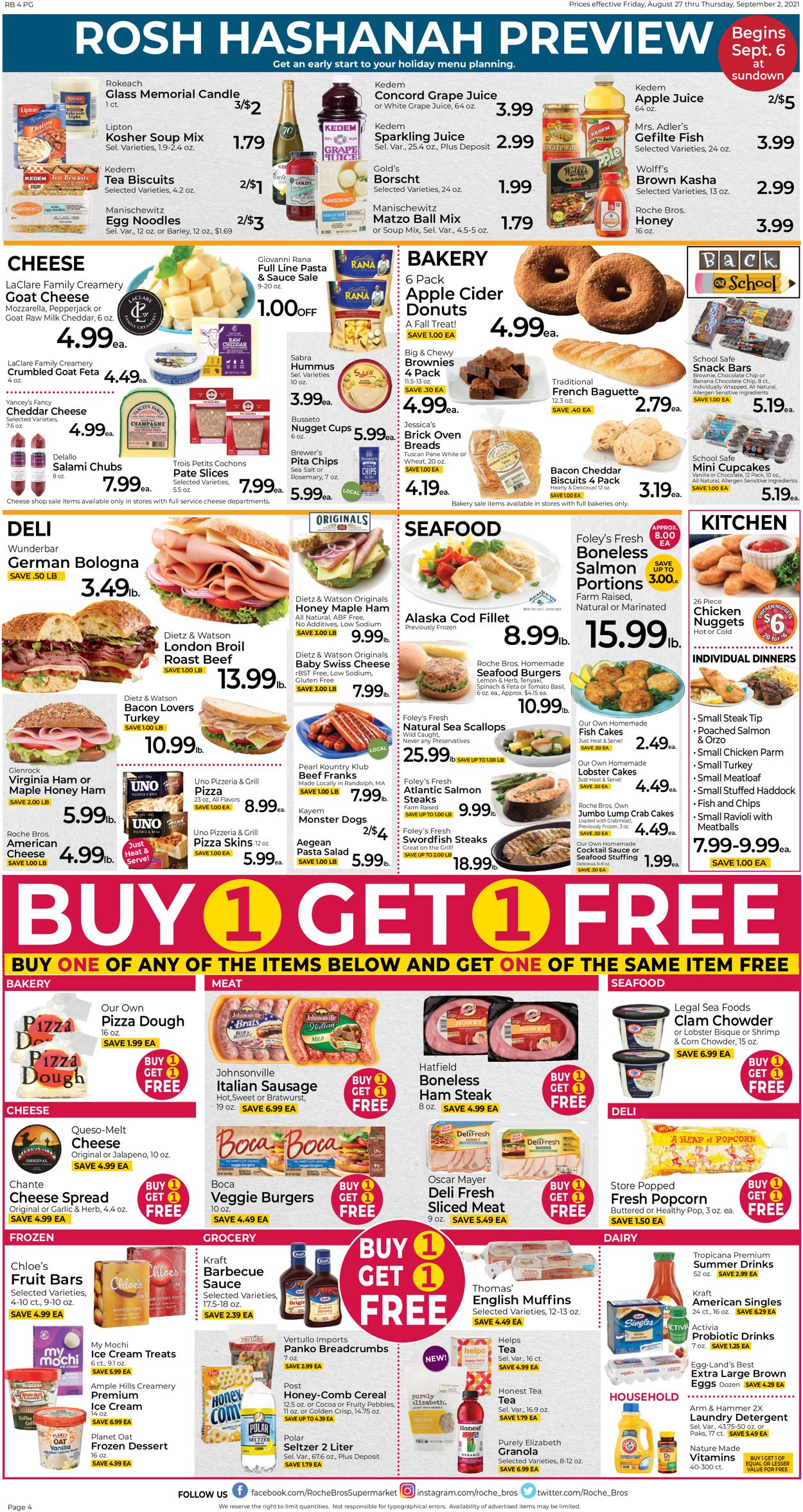 Catalogue Roche Bros. Supermarkets from 08/27/2021