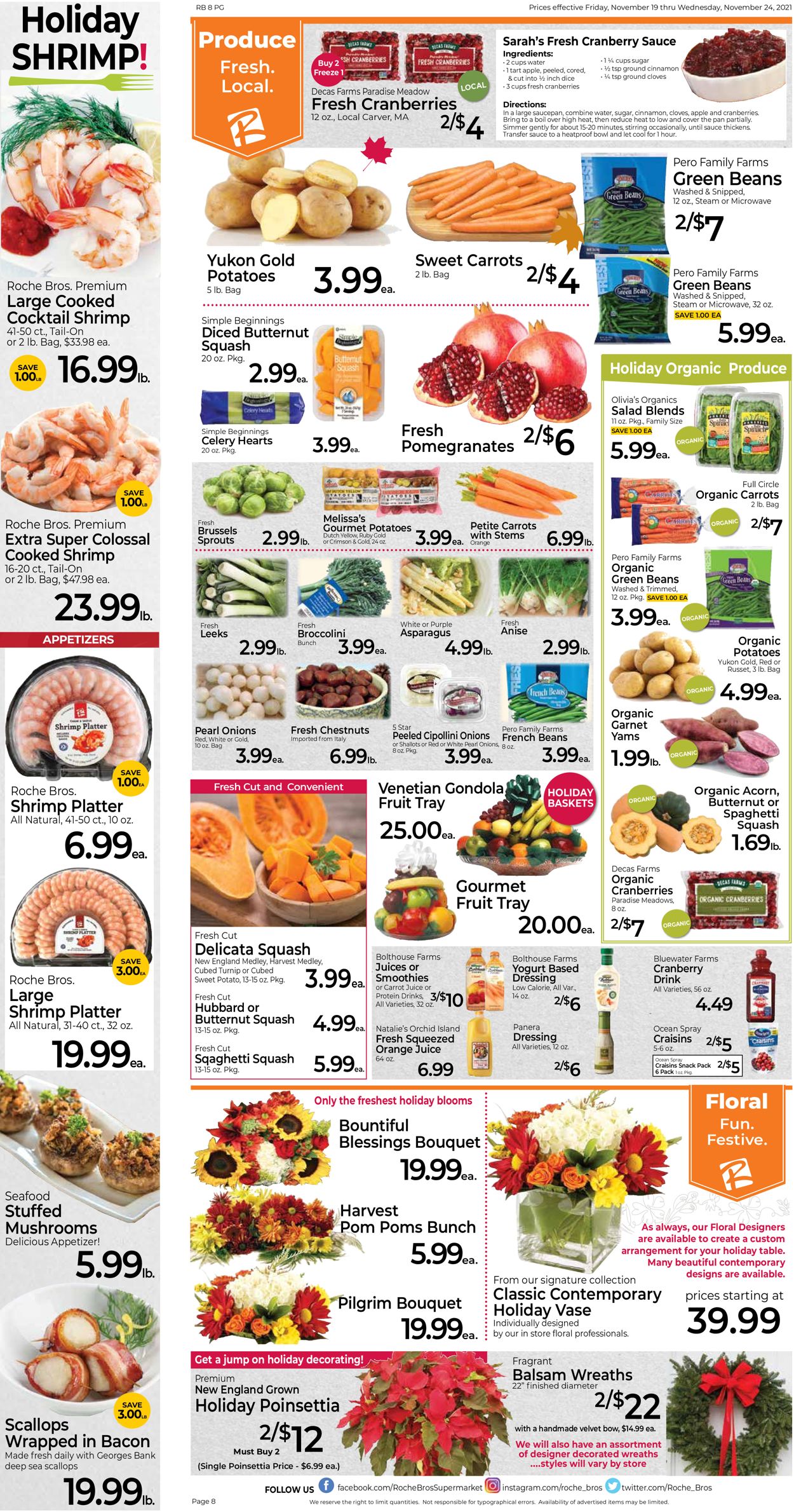 Roche Bros. Supermarkets THANKSGIVING 2021 Current weekly ad 11/19 11