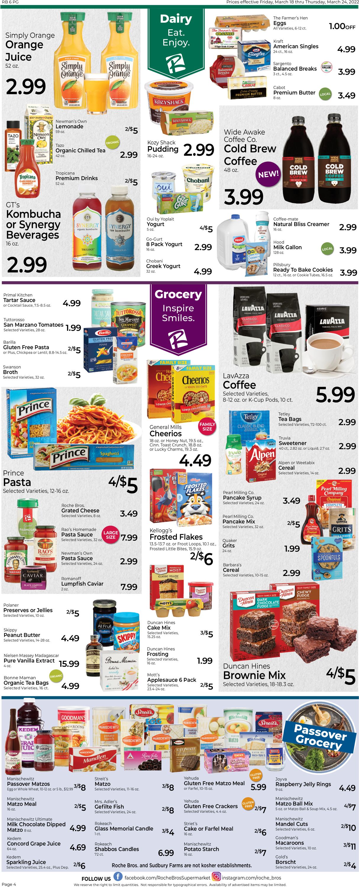 Catalogue Roche Bros. Supermarkets from 03/18/2022