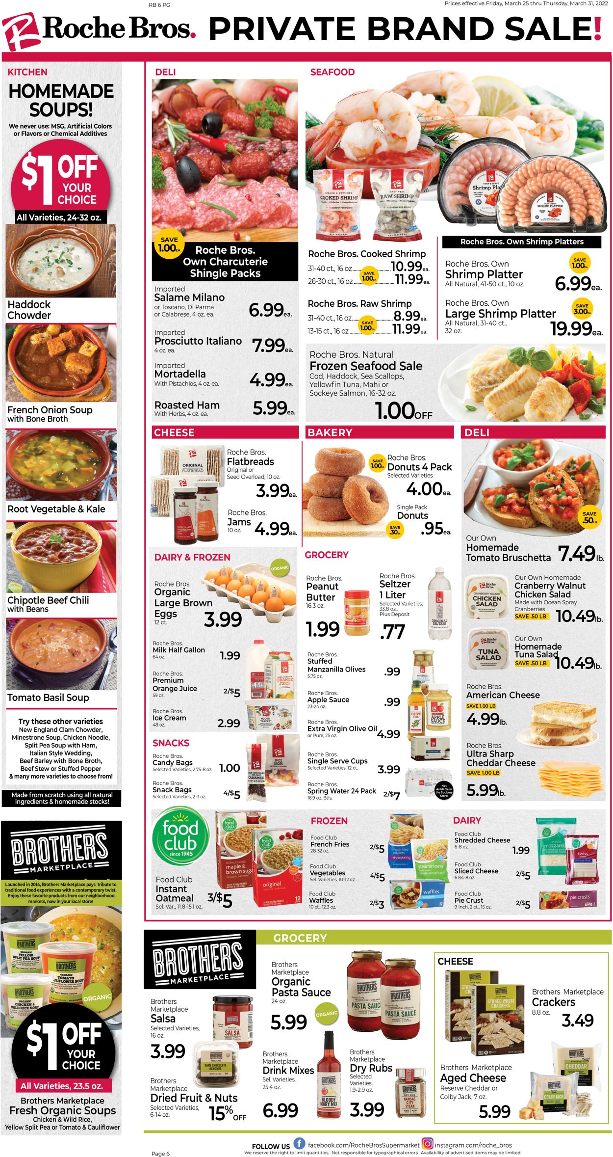 Catalogue Roche Bros. Supermarkets from 03/25/2022