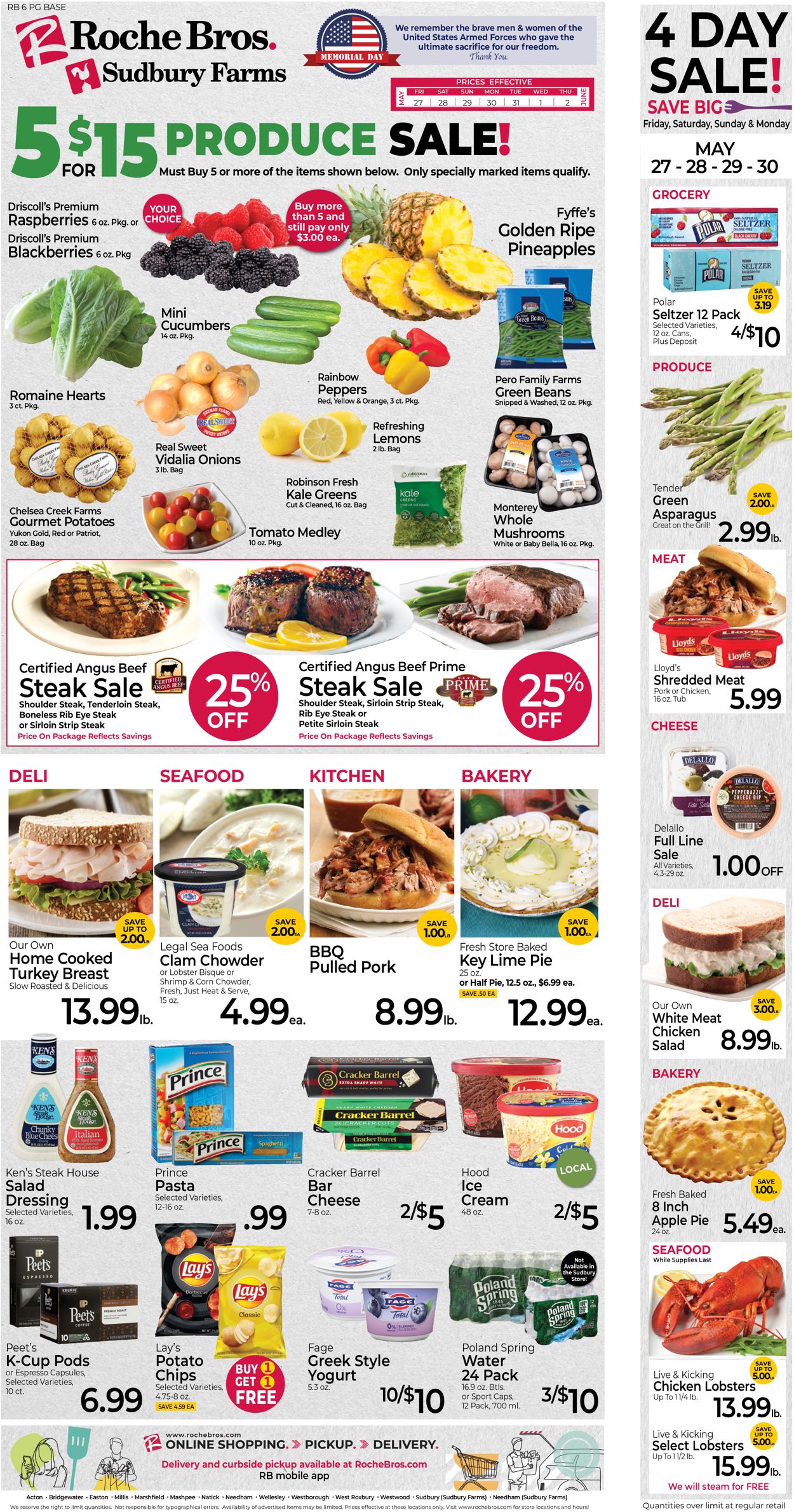 Catalogue Roche Bros. Supermarkets from 05/27/2022