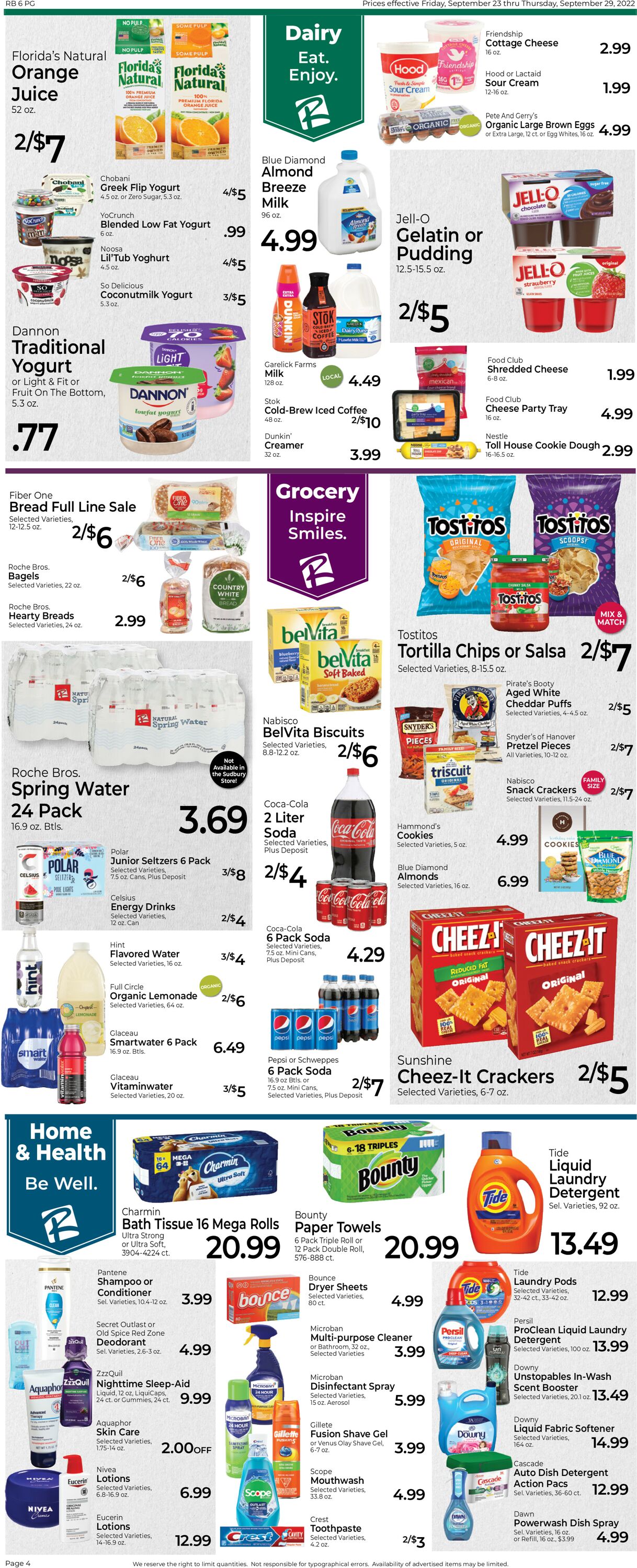 Catalogue Roche Bros. Supermarkets from 09/23/2022