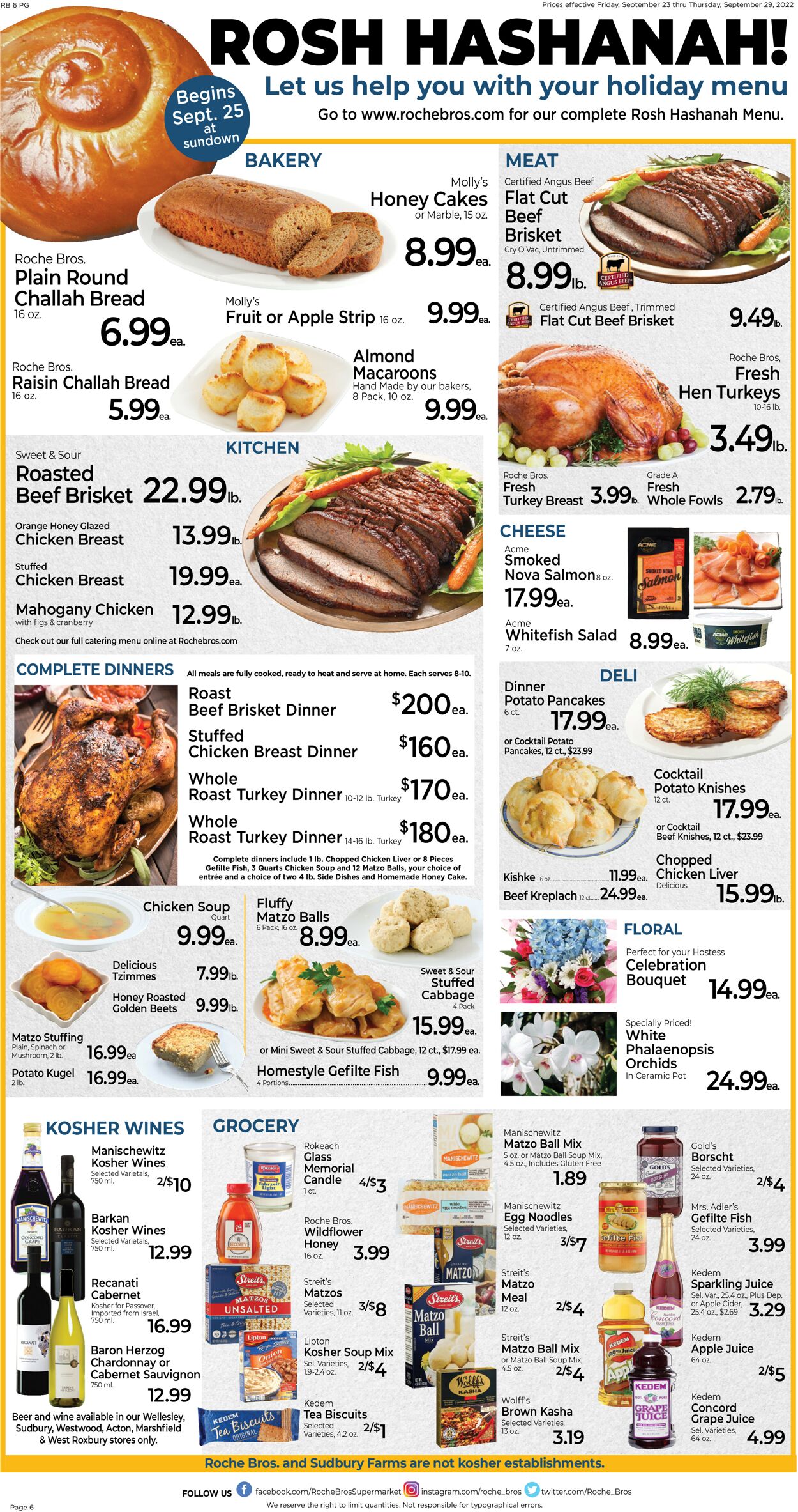 Catalogue Roche Bros. Supermarkets from 09/23/2022
