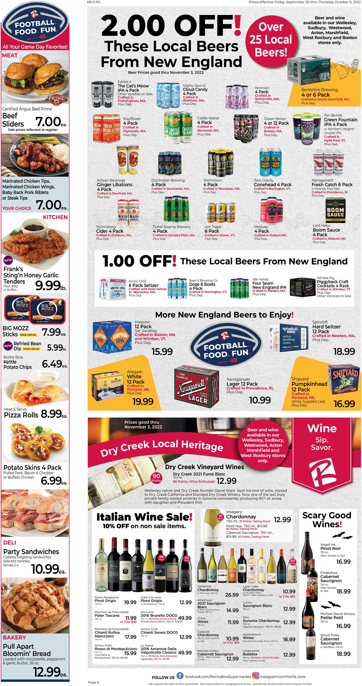 Catalogue Roche Bros. Supermarkets from 09/30/2022