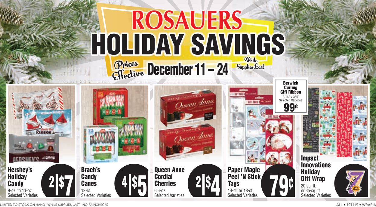 Catalogue Rosauers - Holiday Ad 2019 from 12/11/2019