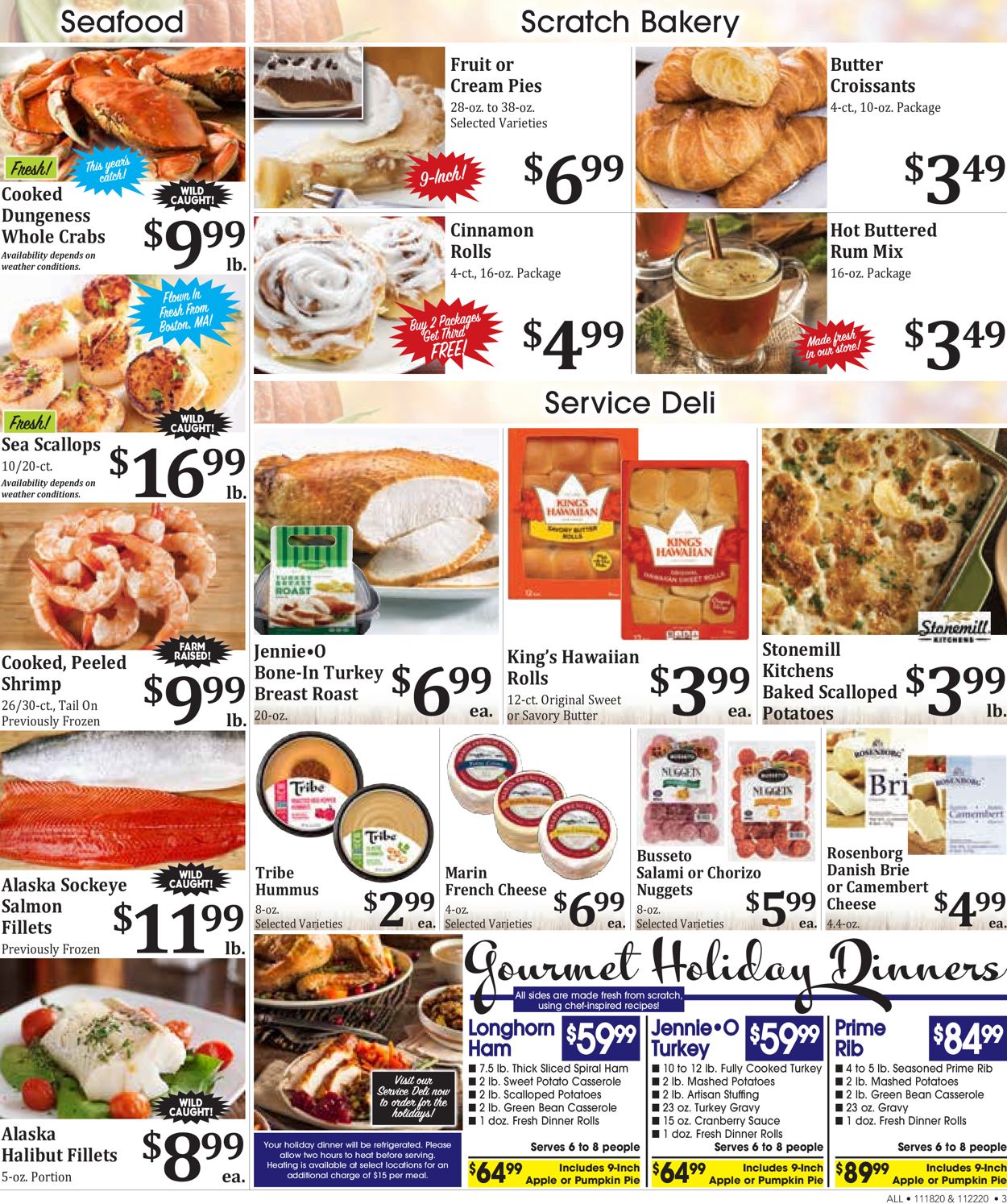 Catalogue Rosauers Thanksgiving 2020 from 11/18/2020