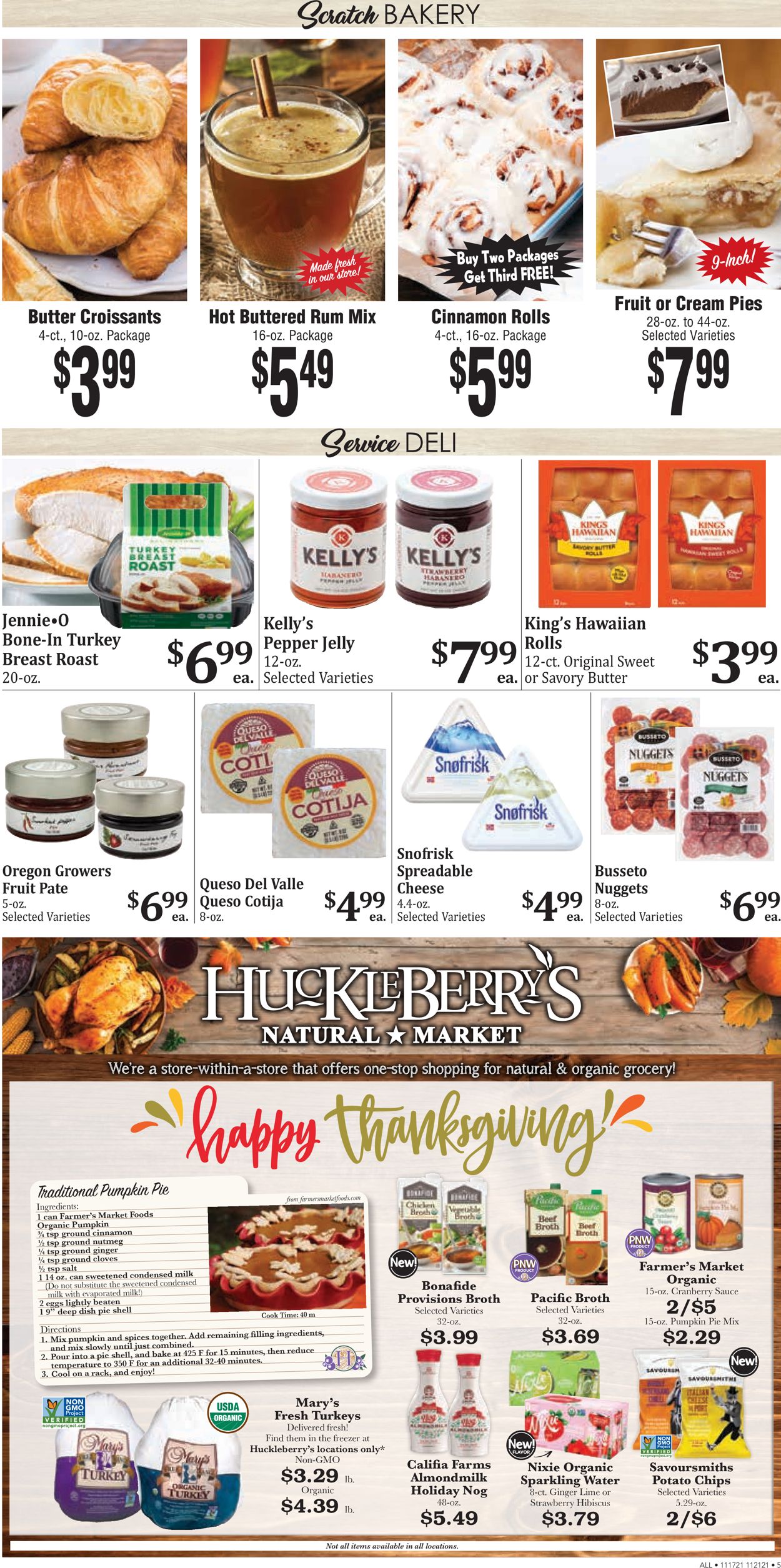 Catalogue Rosauers THANKSGIVING 2021 from 11/21/2021