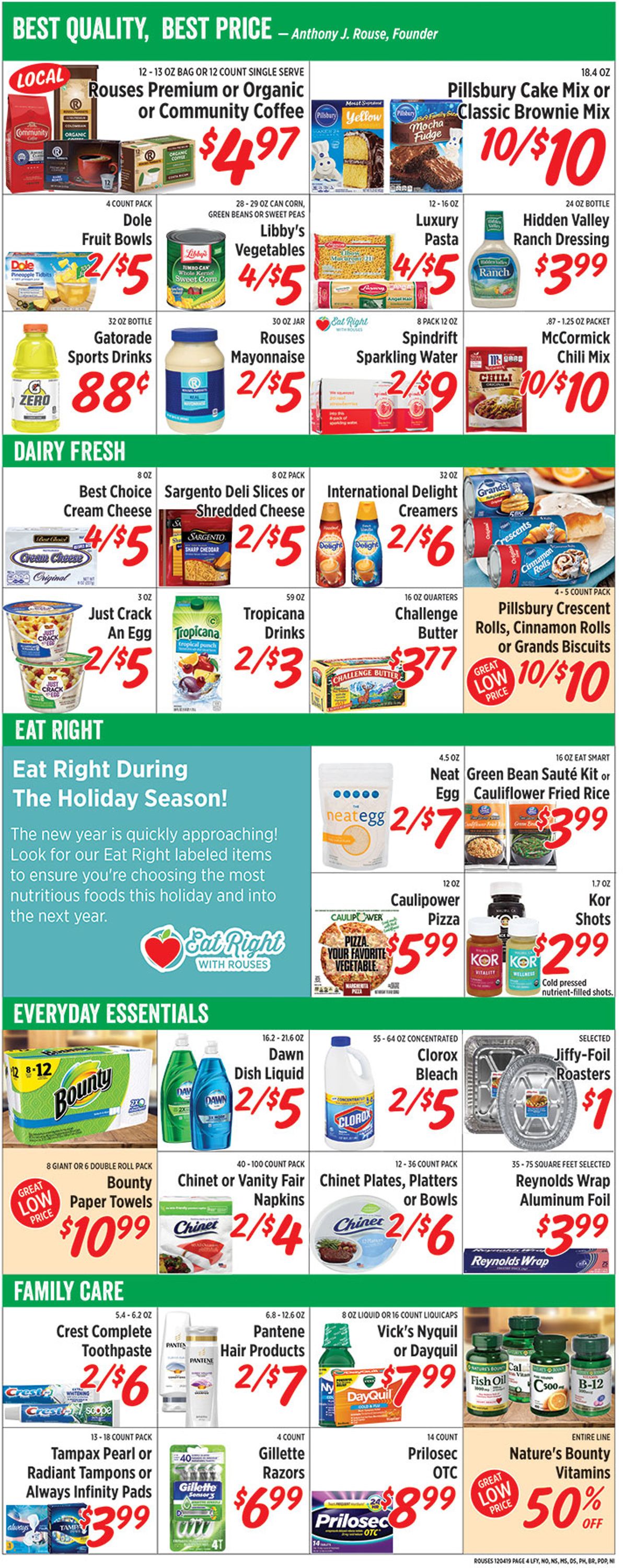 Catalogue Rouses - Holidays Ad 2019 from 12/04/2019