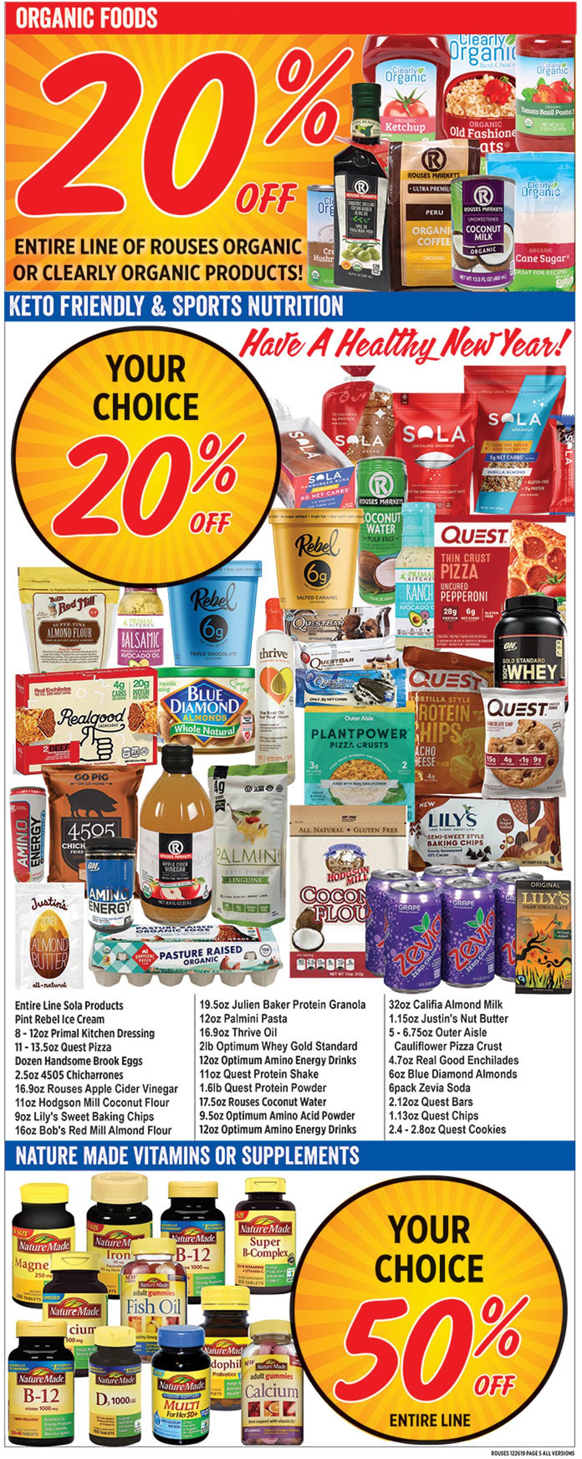 Catalogue Rouses - New Year's Ad 2019/2020 from 12/26/2019