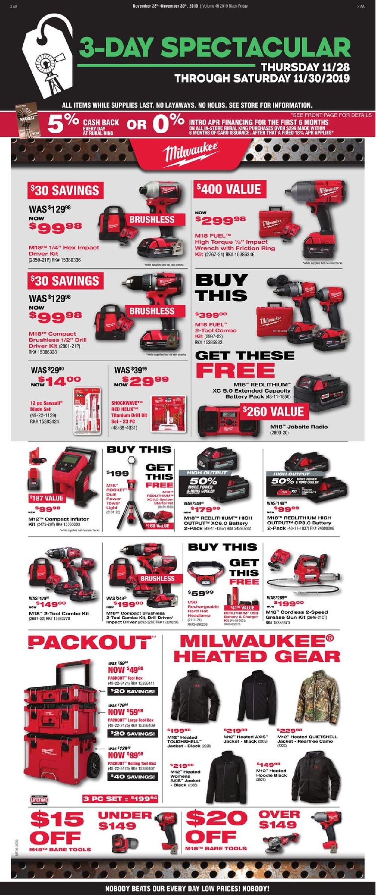 Catalogue Rural King - Black Friday Ad 2019 from 11/24/2019