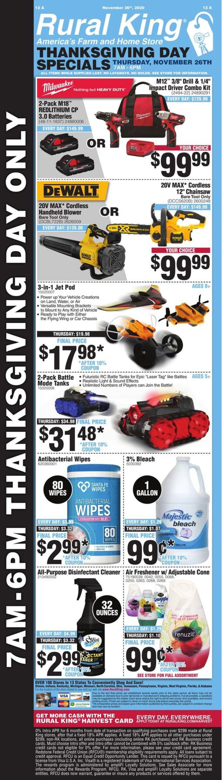 Catalogue Rural King Thanksgiving 2020 from 11/26/2020