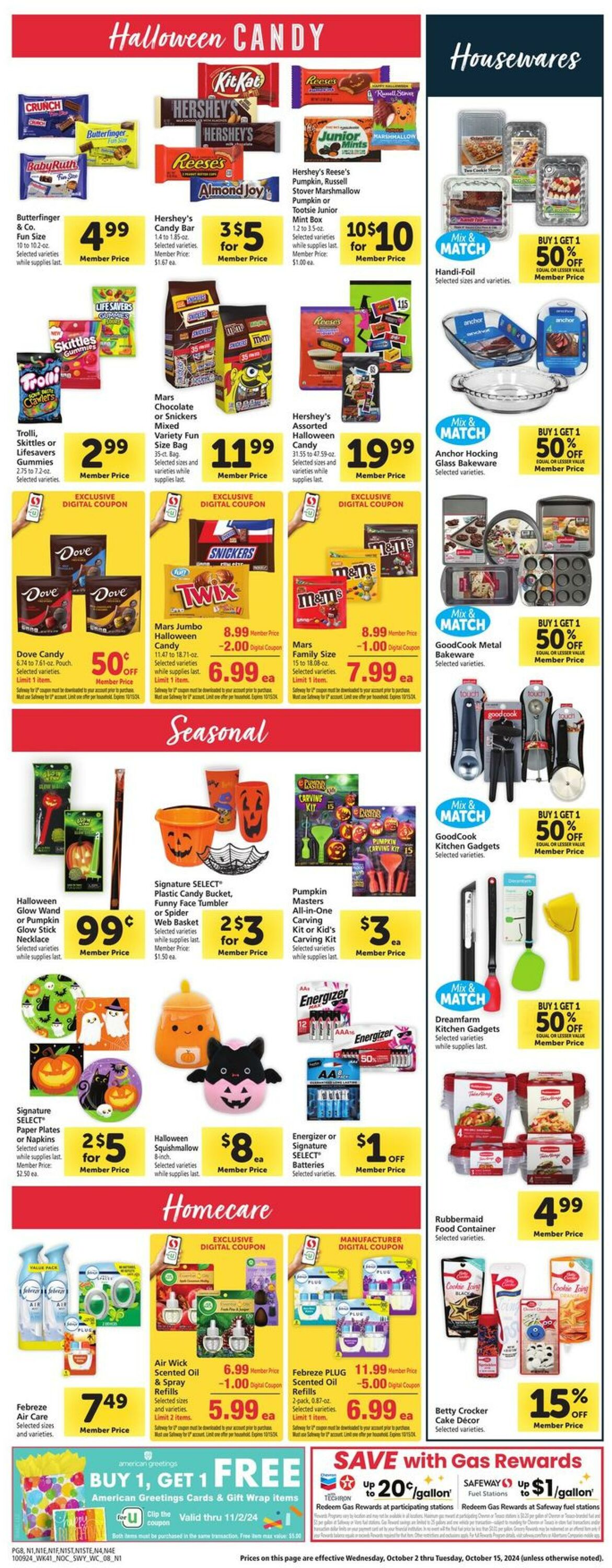 Catalogue Safeway from 10/09/2024