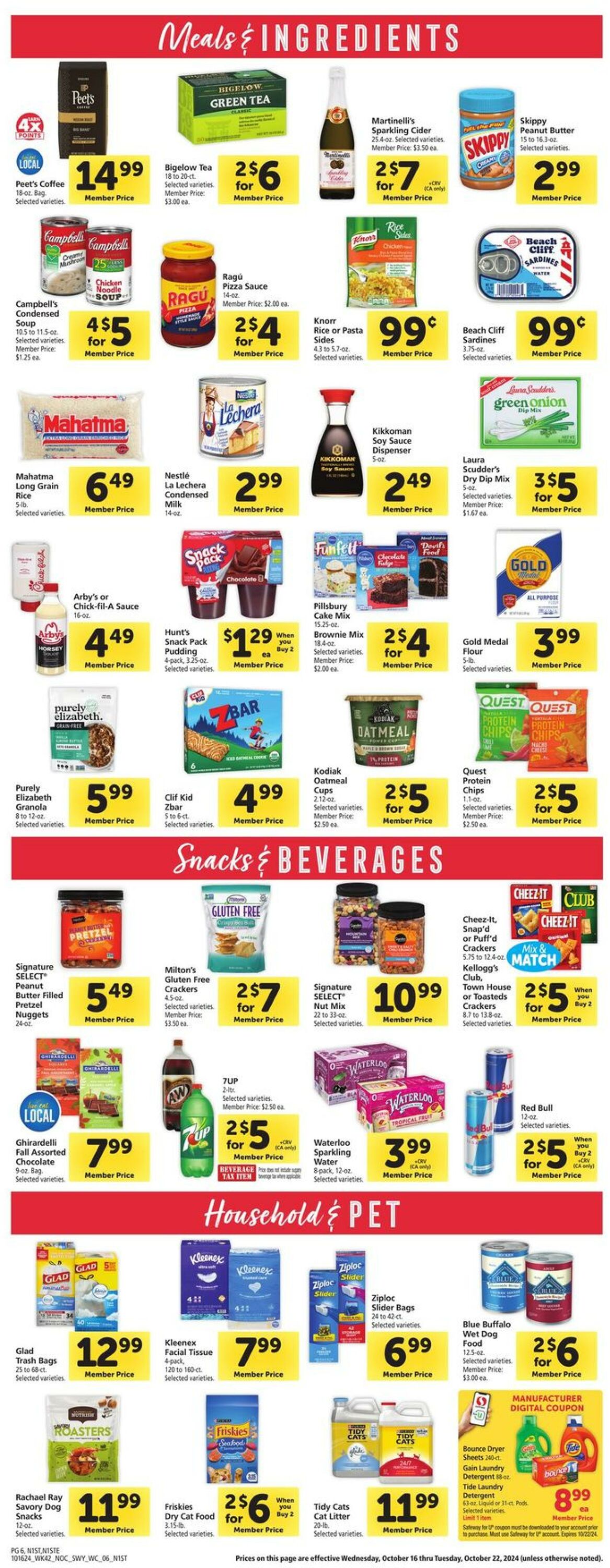 Catalogue Safeway from 10/16/2024