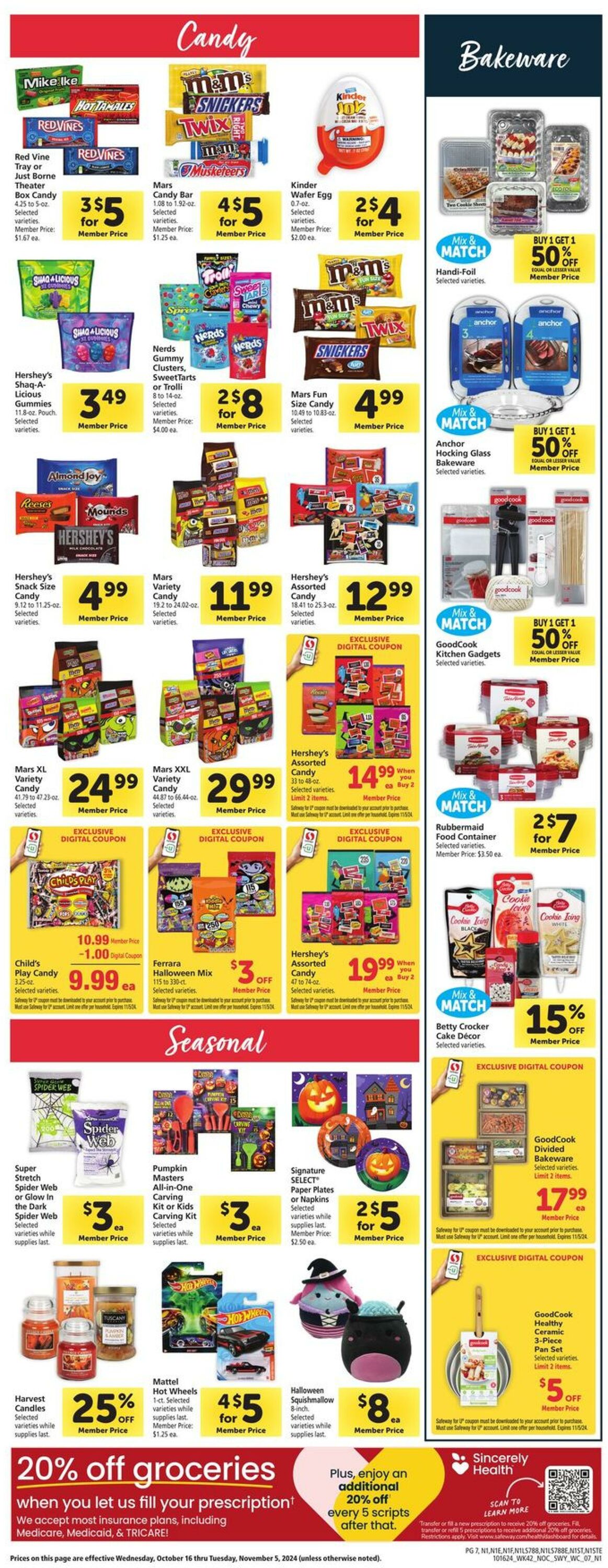 Catalogue Safeway from 10/16/2024