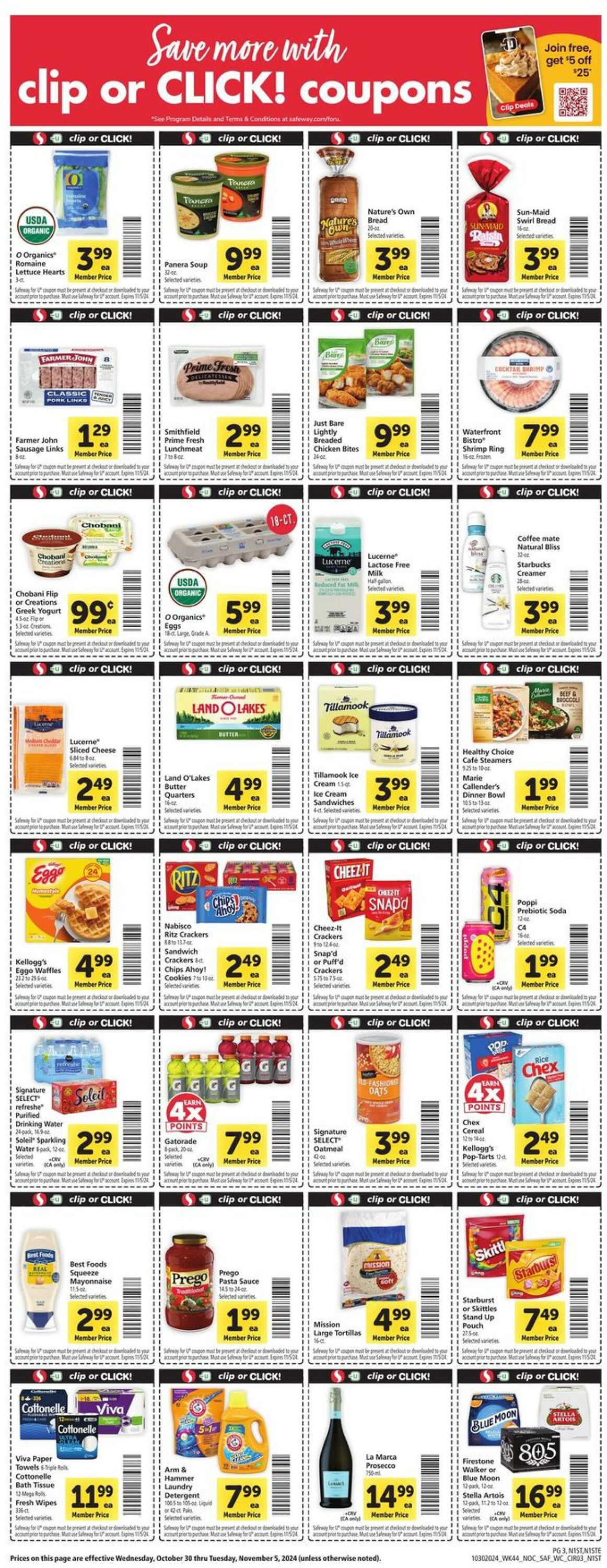 Catalogue Safeway from 10/30/2024