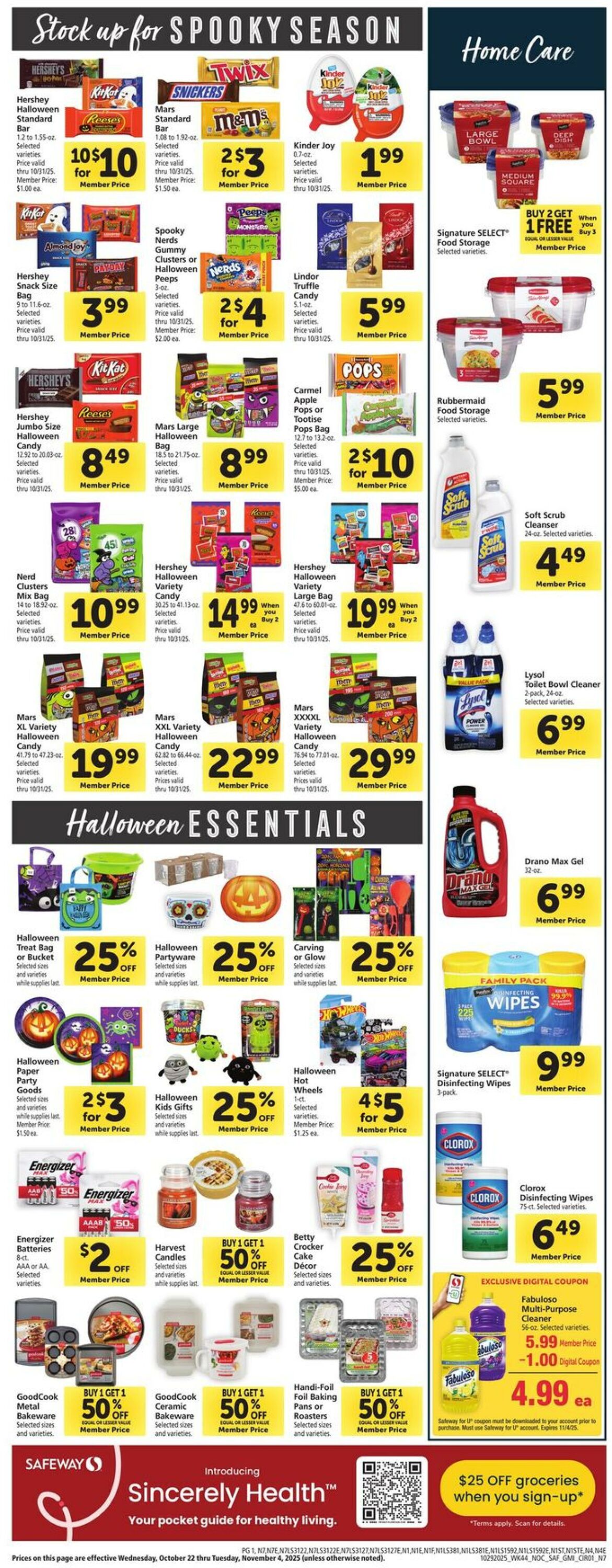 Catalogue Safeway from 10/29/2025