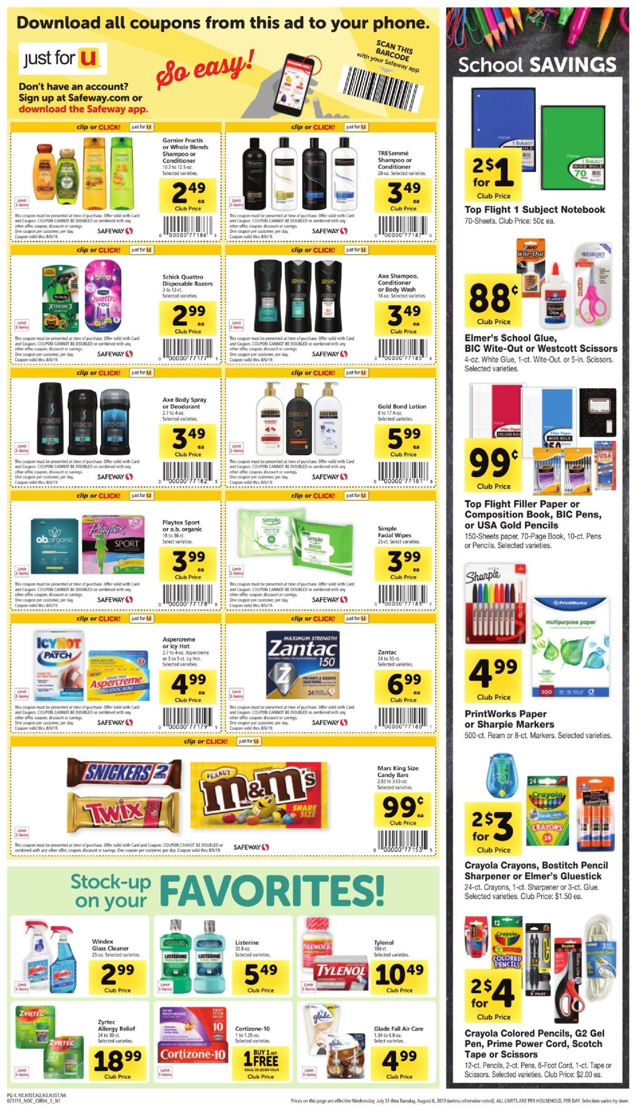 Catalogue Safeway from 07/31/2019