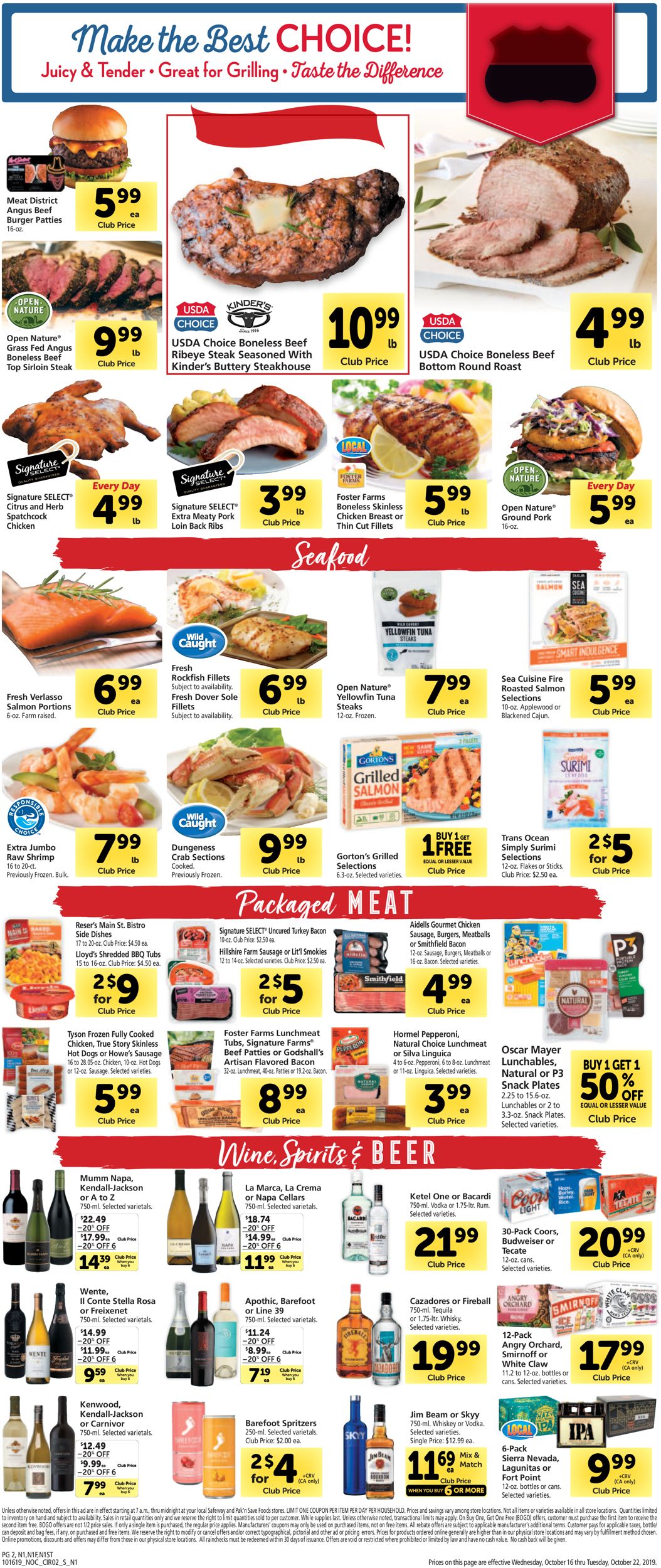 Catalogue Safeway from 10/16/2019