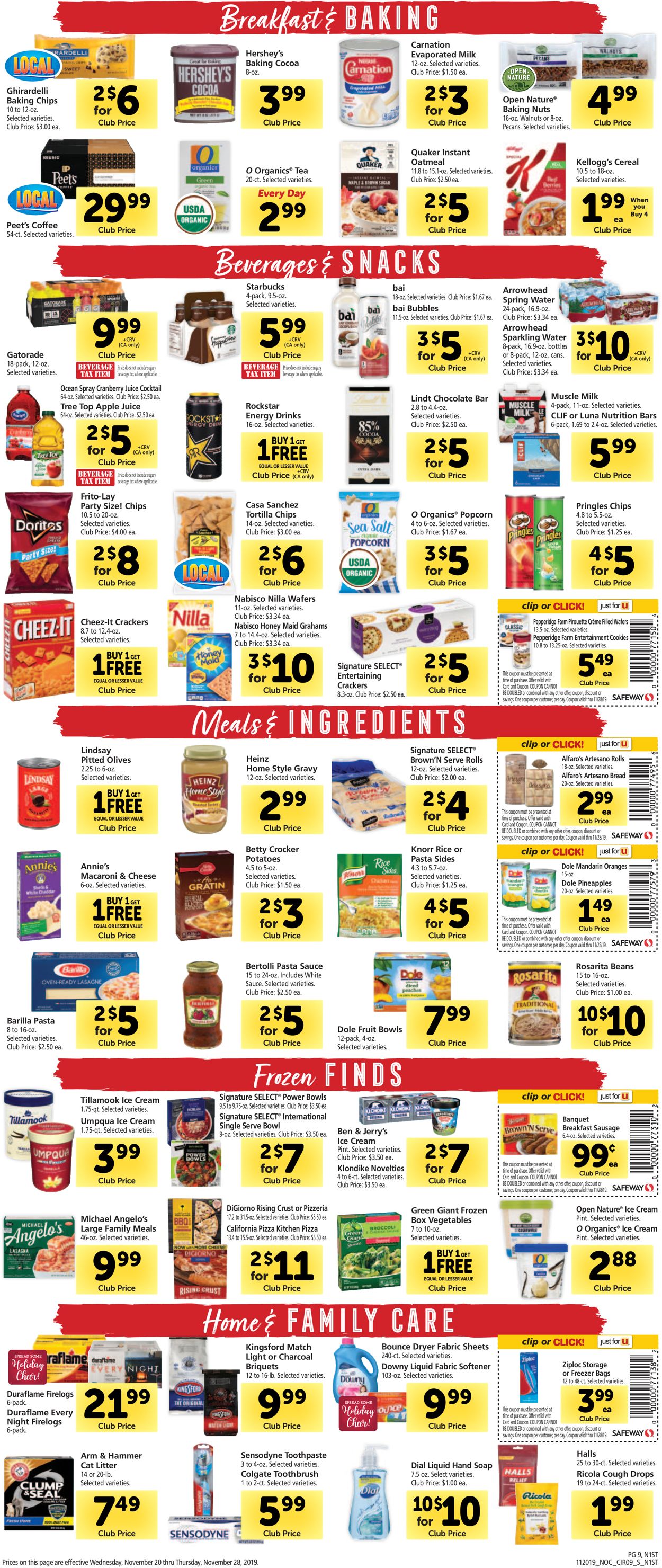 Catalogue Safeway from 11/20/2019