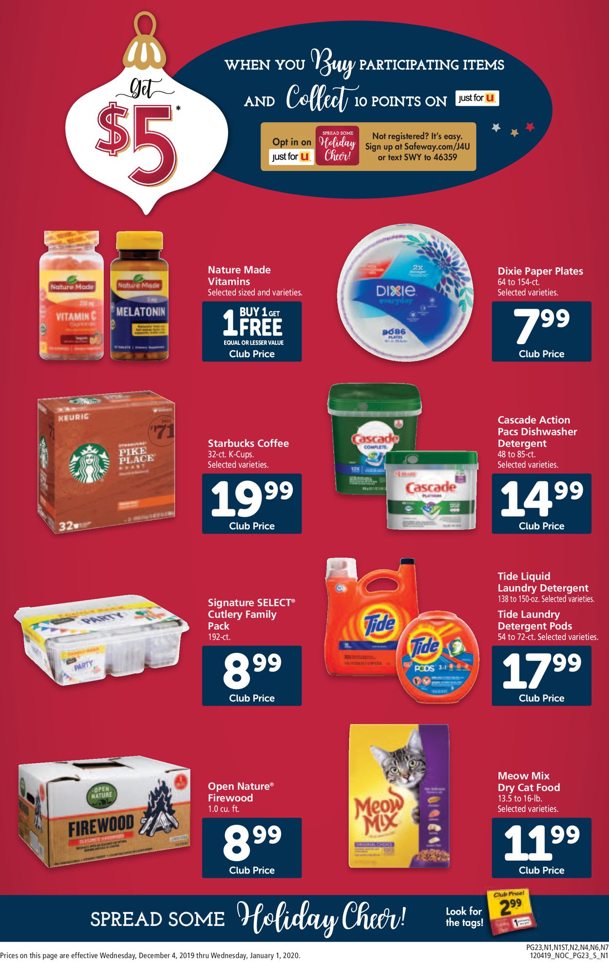 Catalogue Safeway - Holidays Ad 2019 from 12/04/2019