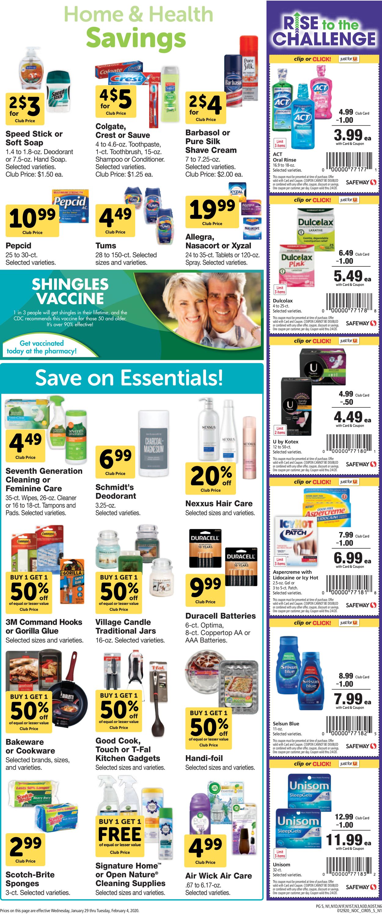 Catalogue Safeway from 01/29/2020