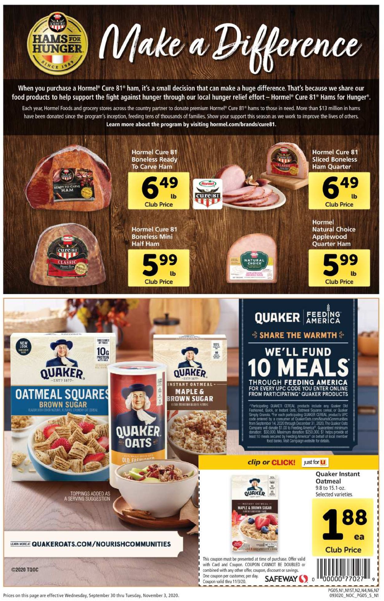 Catalogue Safeway from 09/30/2020