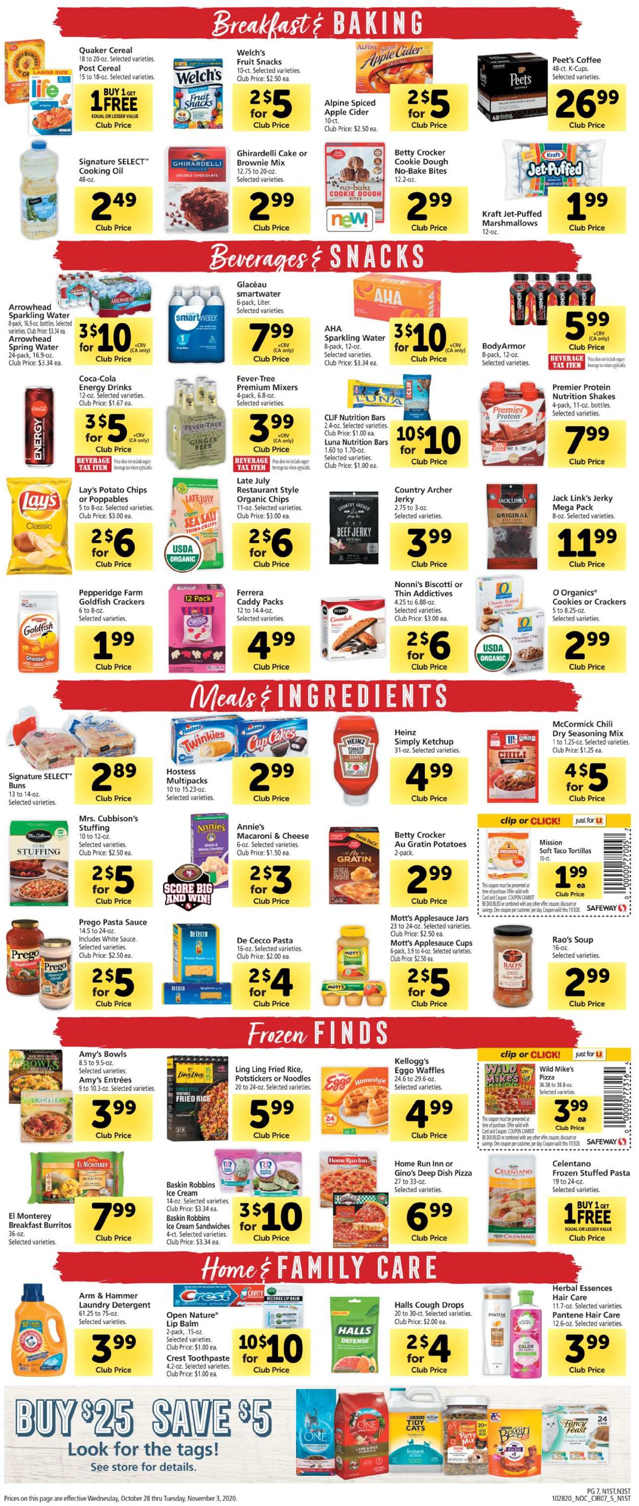Catalogue Safeway from 10/28/2020
