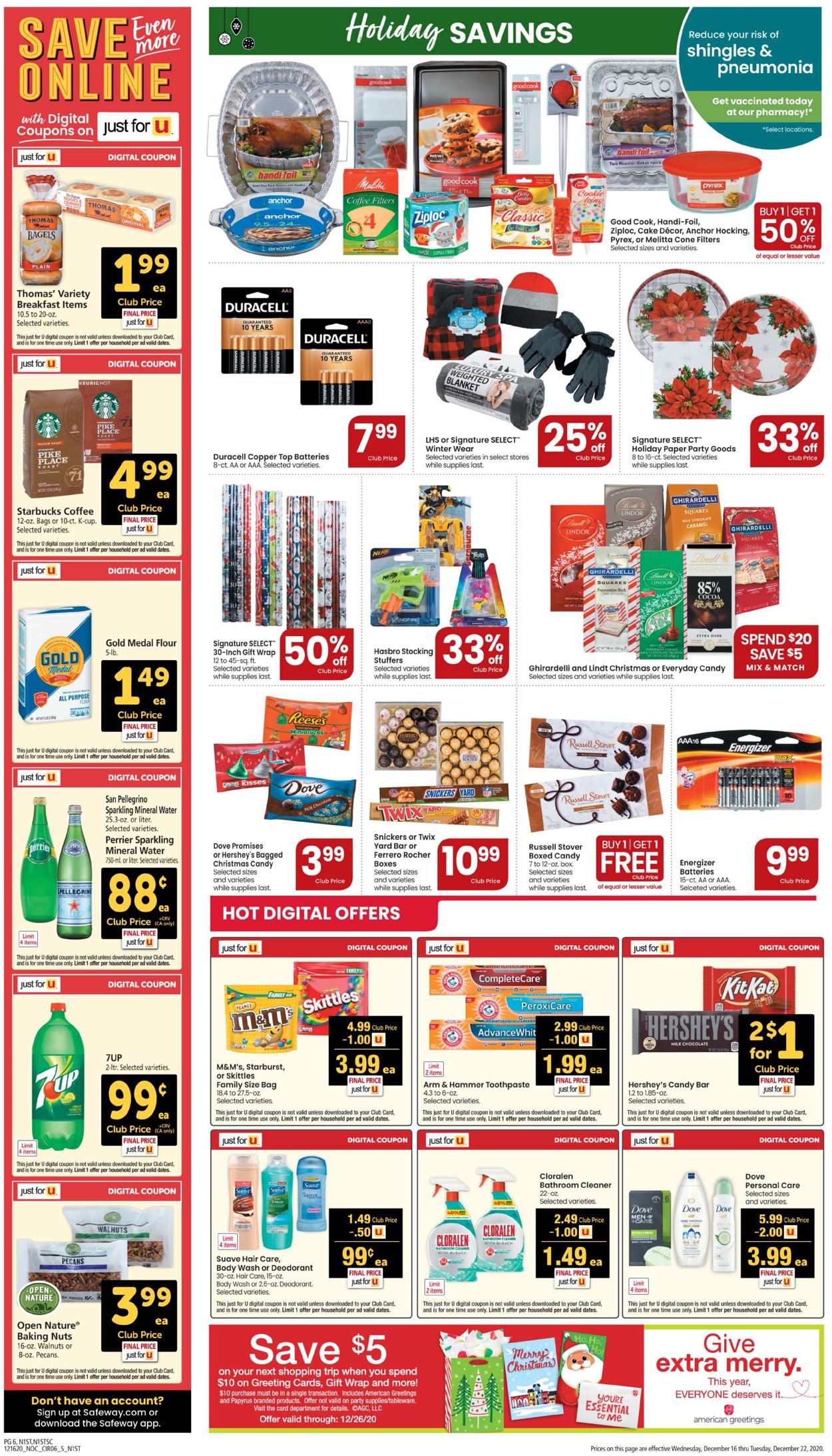 Catalogue Safeway from 12/16/2020