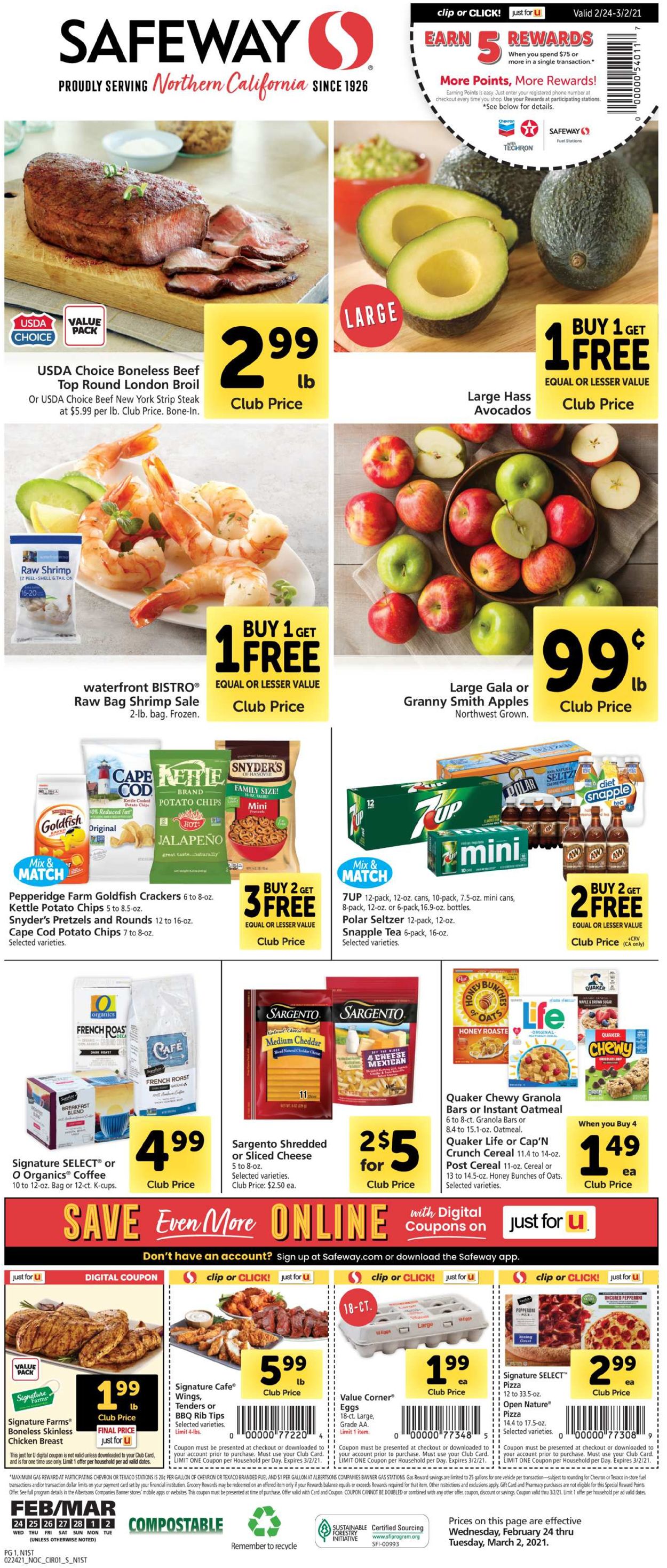 Catalogue Safeway from 02/24/2021