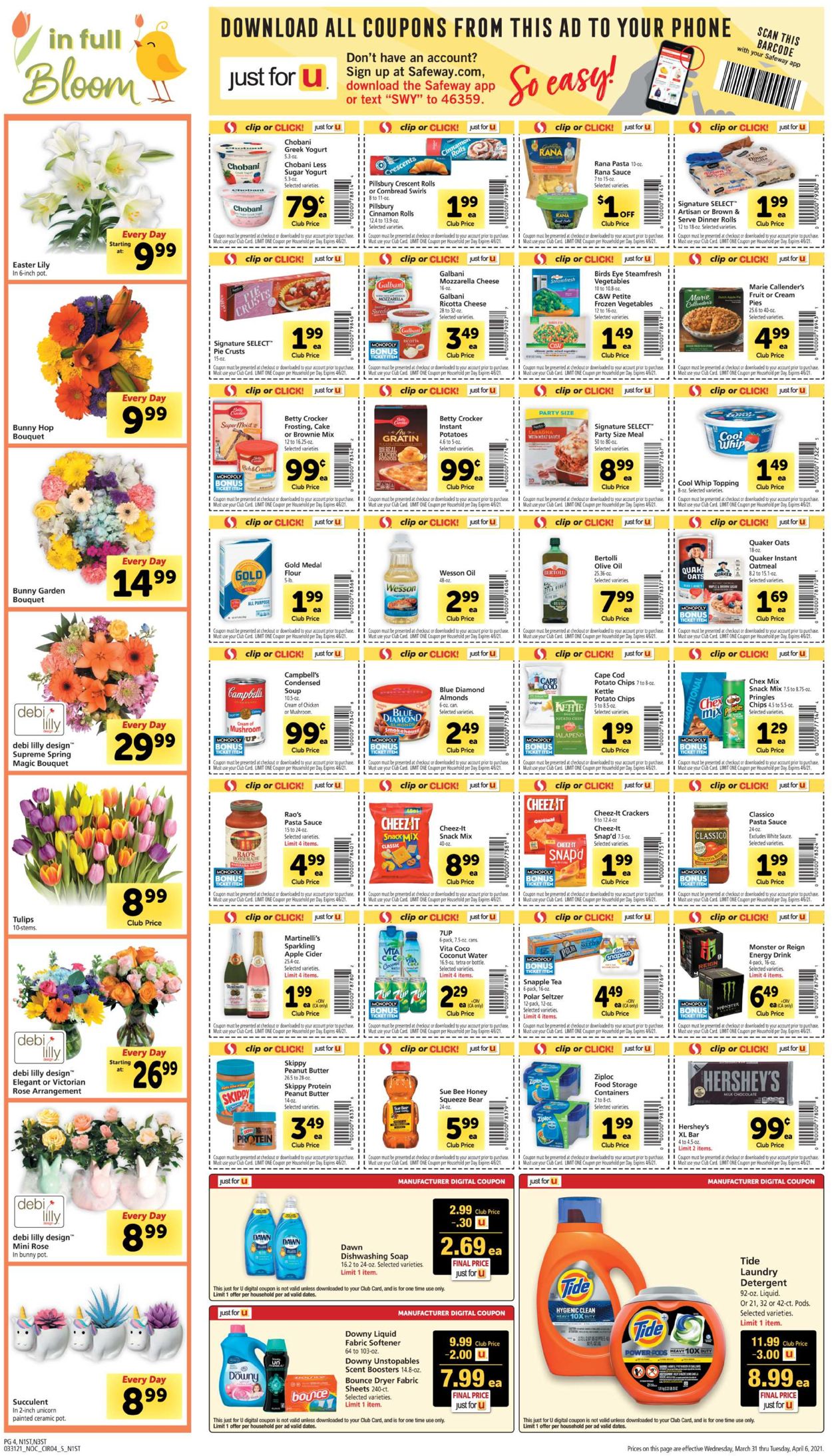 Catalogue Safeway Easter 2021 ad from 03/31/2021