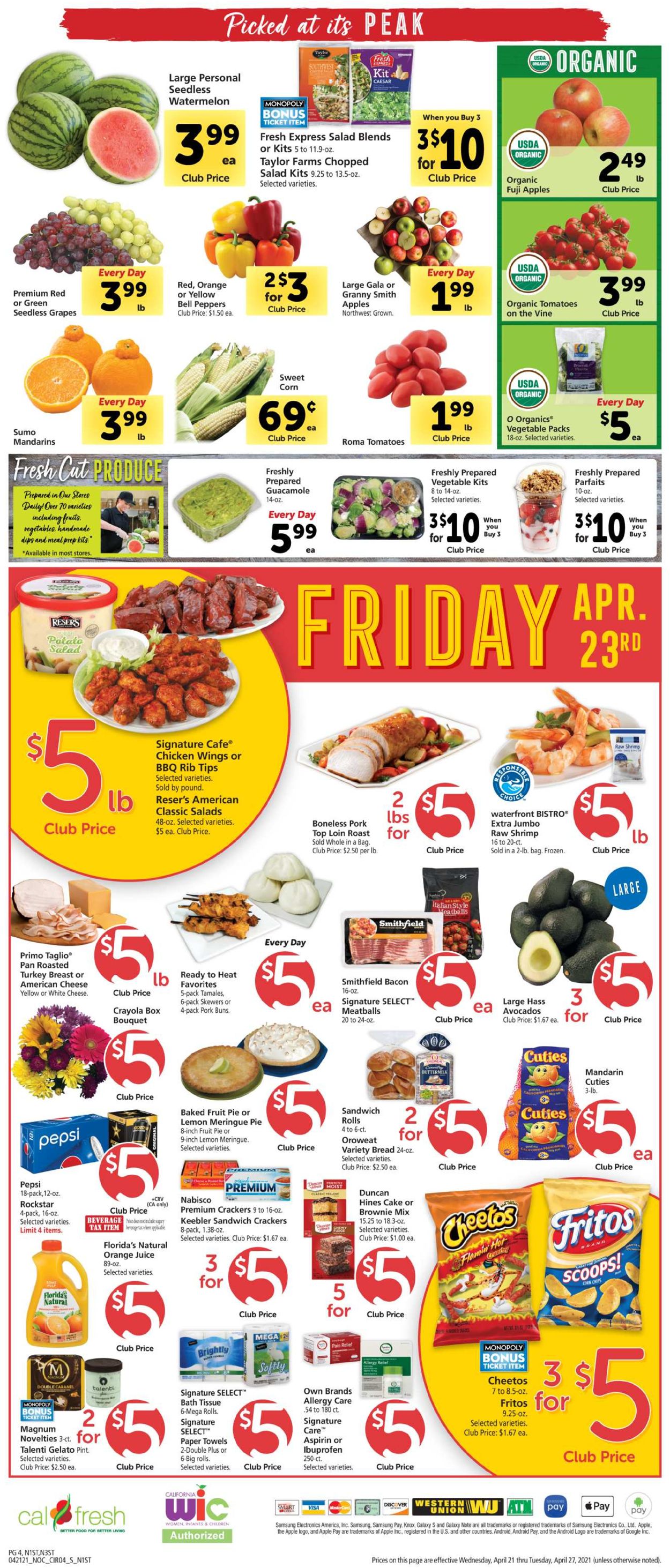 Catalogue Safeway from 04/21/2021