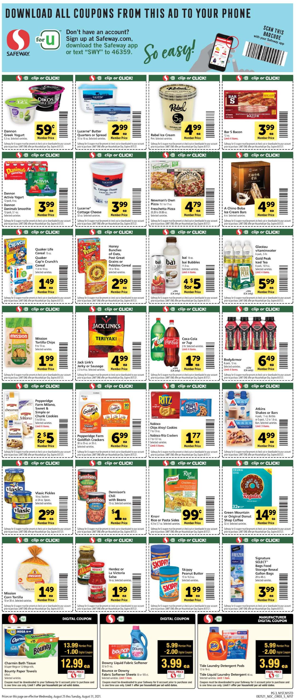 Catalogue Safeway from 08/25/2021