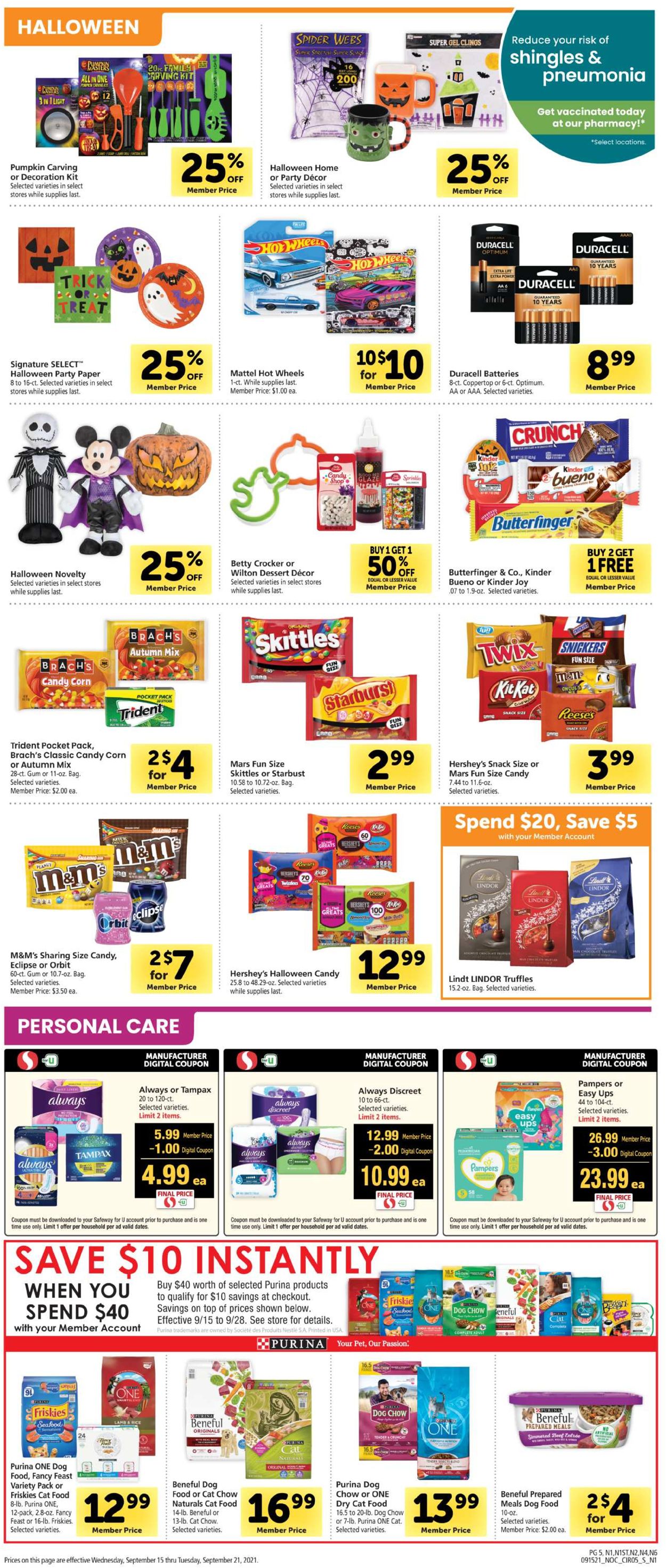 Catalogue Safeway from 09/15/2021