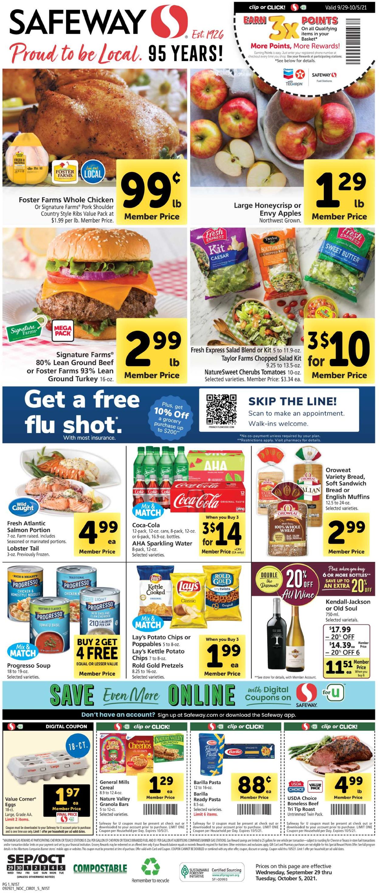 Safeway Current weekly ad 09/29 - 10/05/2021 - frequent-ads.com