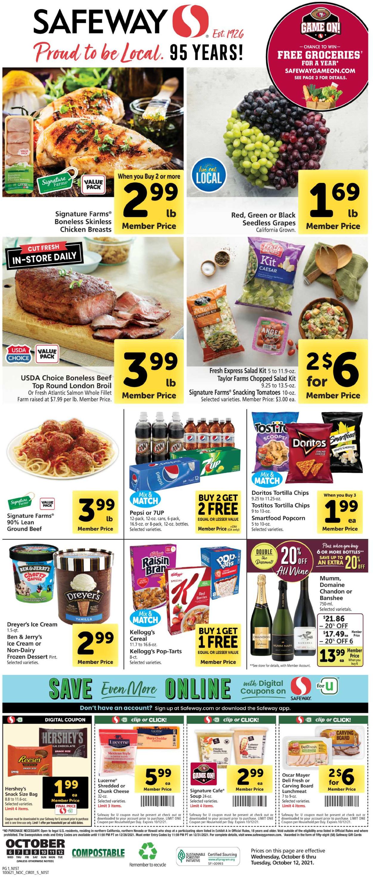 Catalogue Safeway from 10/06/2021