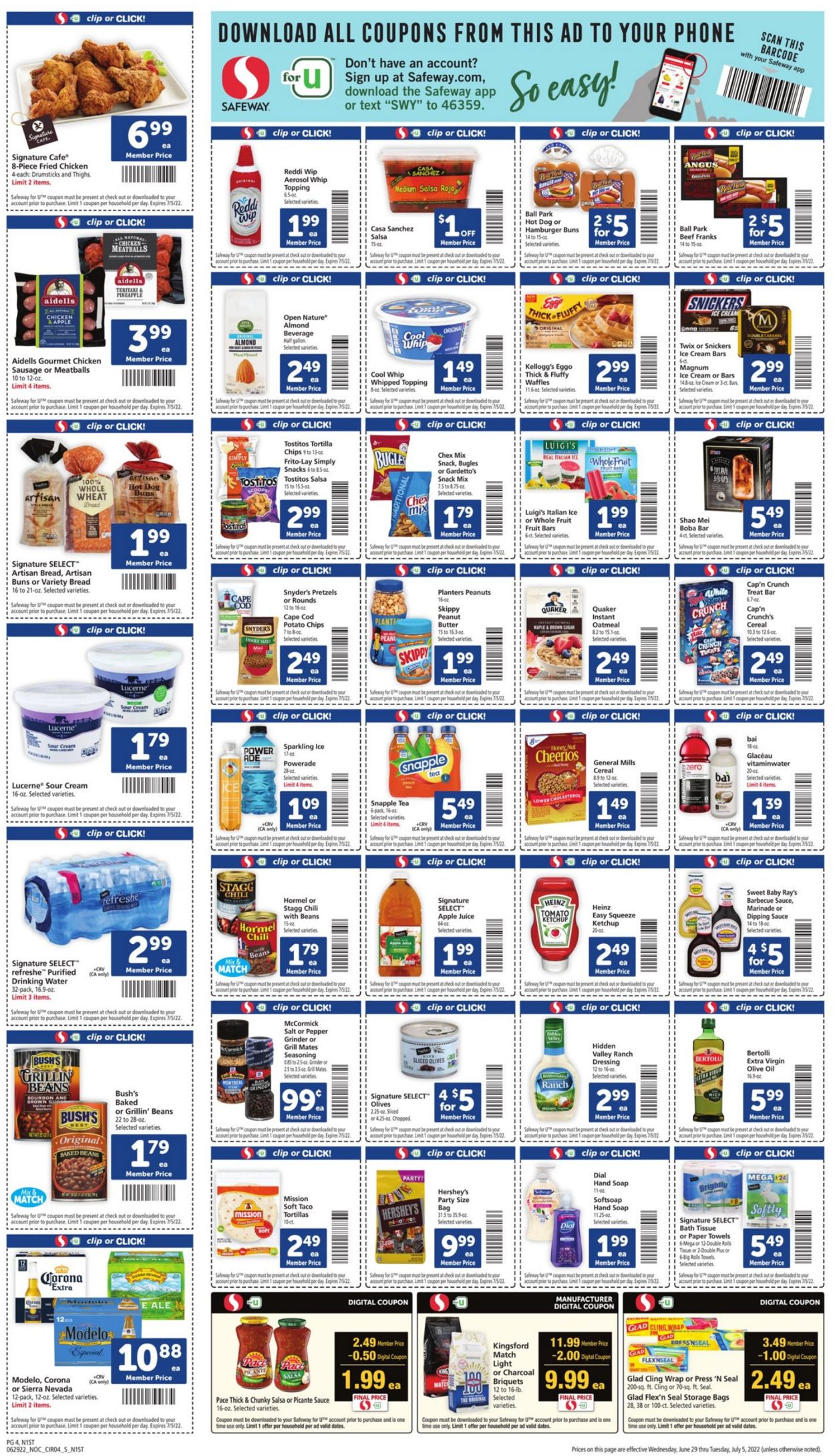Catalogue Safeway - 4th of July Sale from 06/29/2022
