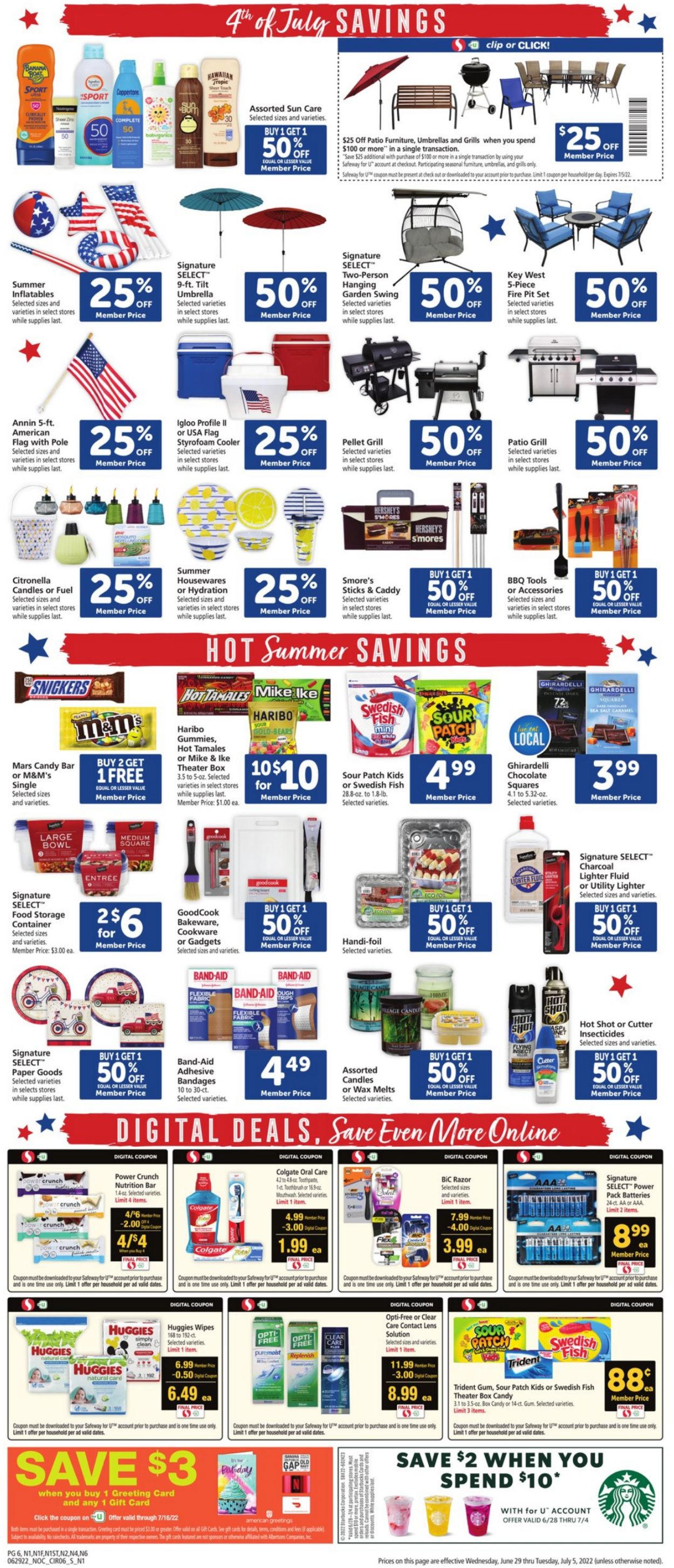 Catalogue Safeway - 4th of July Sale from 06/29/2022