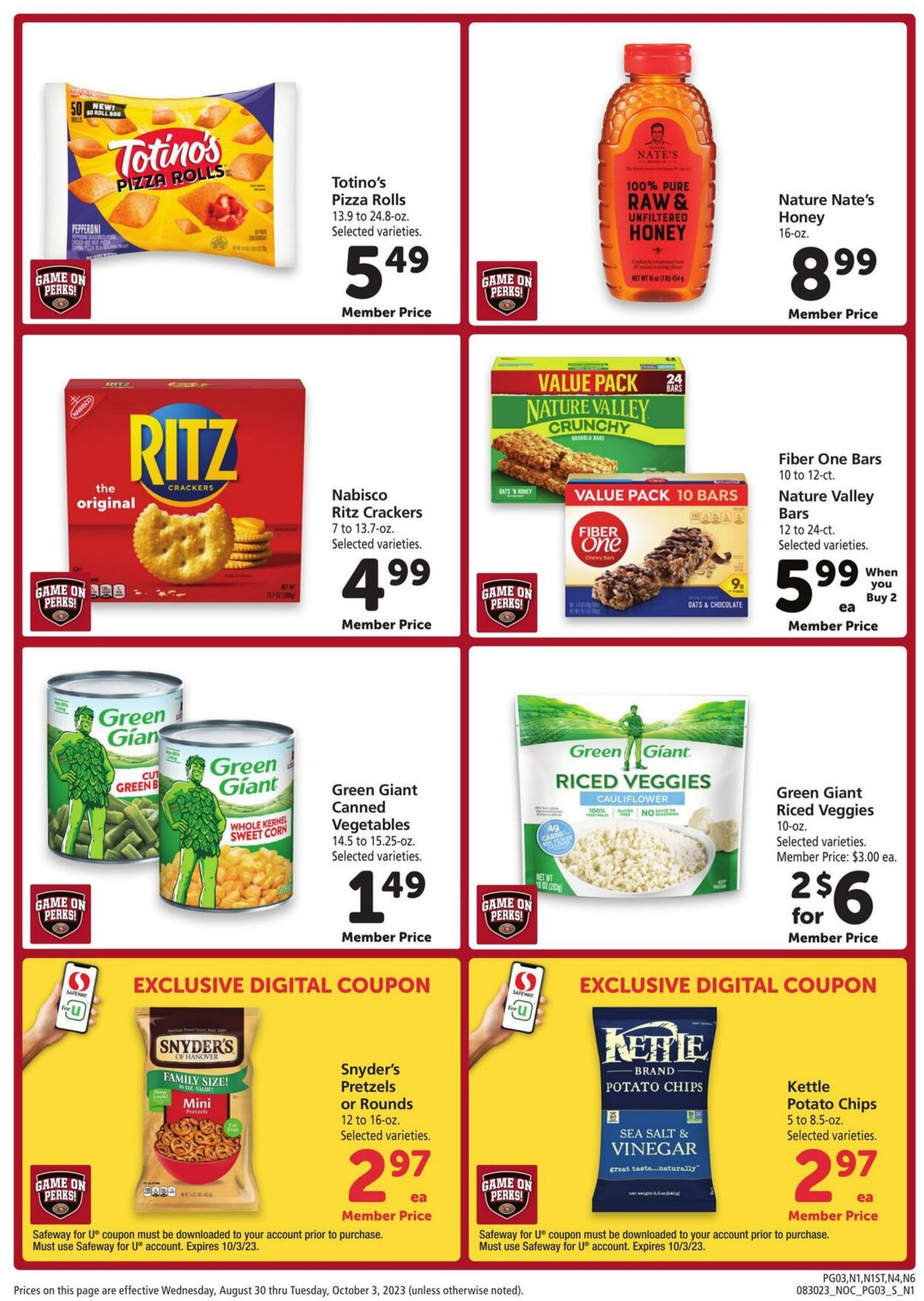 Catalogue Safeway from 08/30/2023