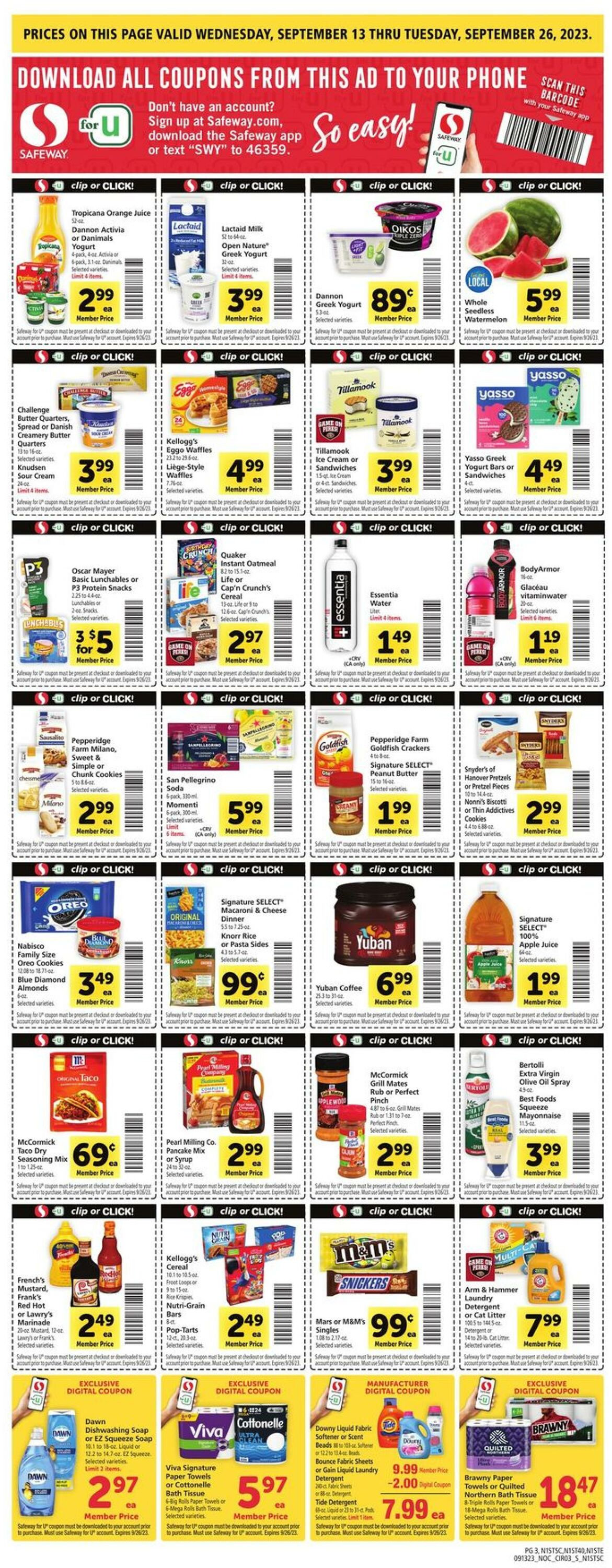 Catalogue Safeway from 09/13/2023