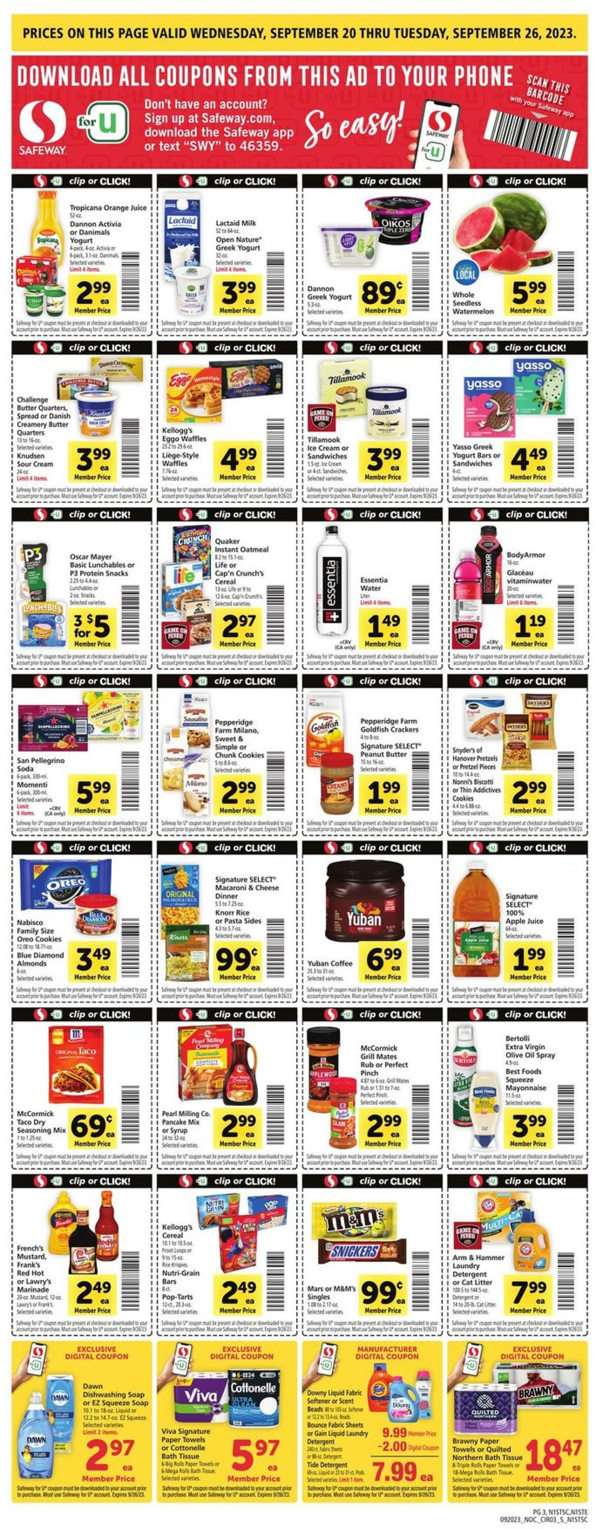 Catalogue Safeway from 09/20/2023