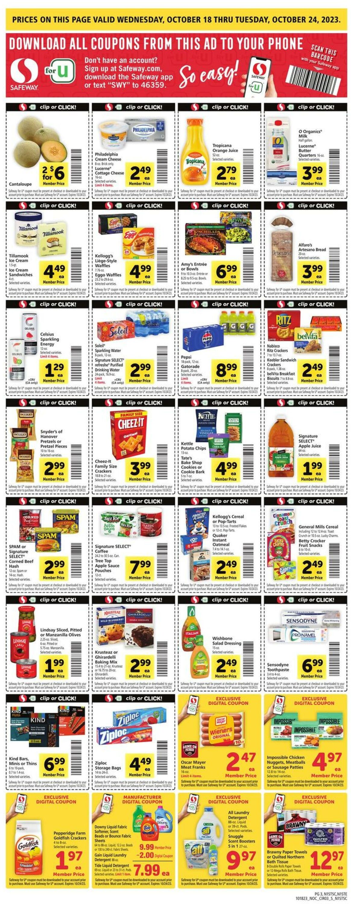 Catalogue Safeway from 10/18/2023