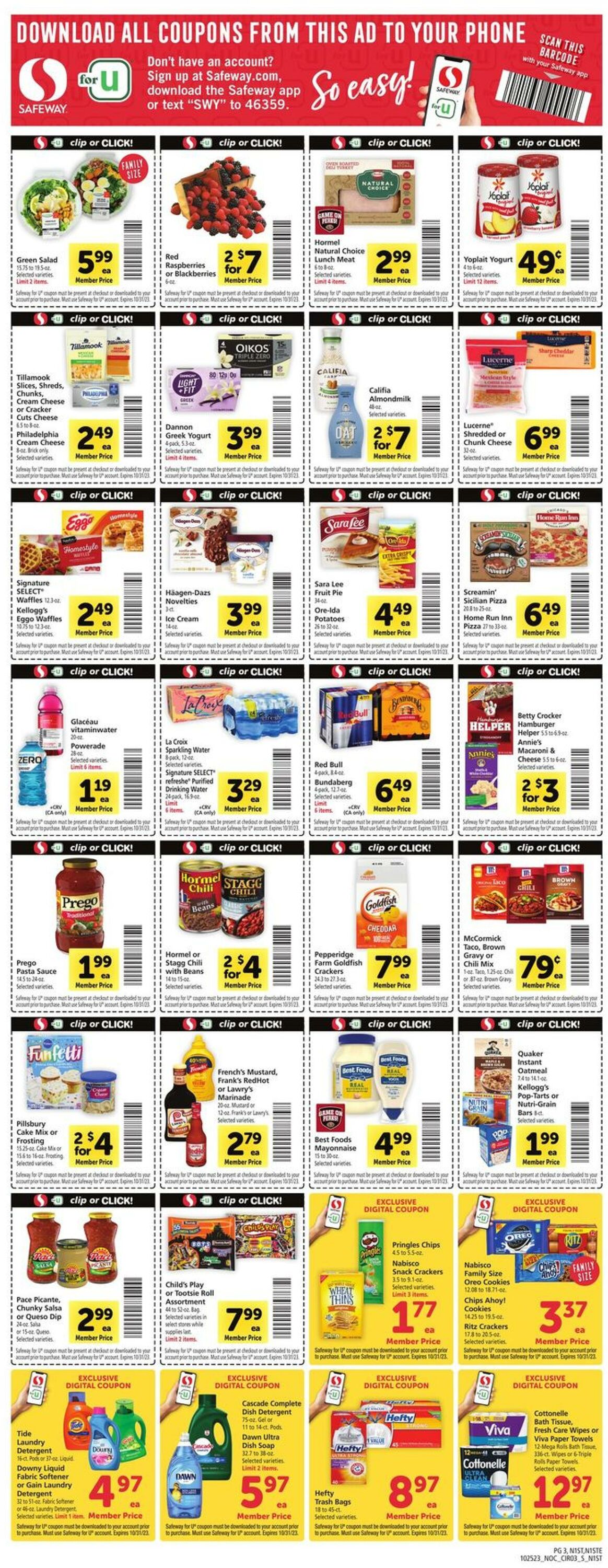 Catalogue Safeway from 10/25/2023
