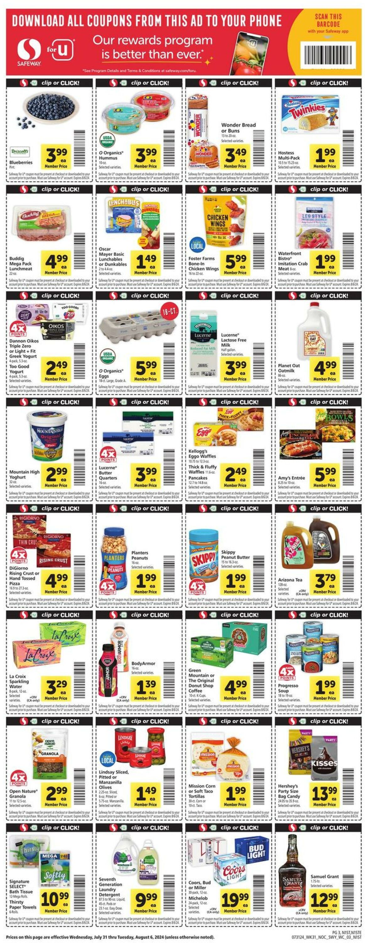 Catalogue Safeway from 07/31/2024