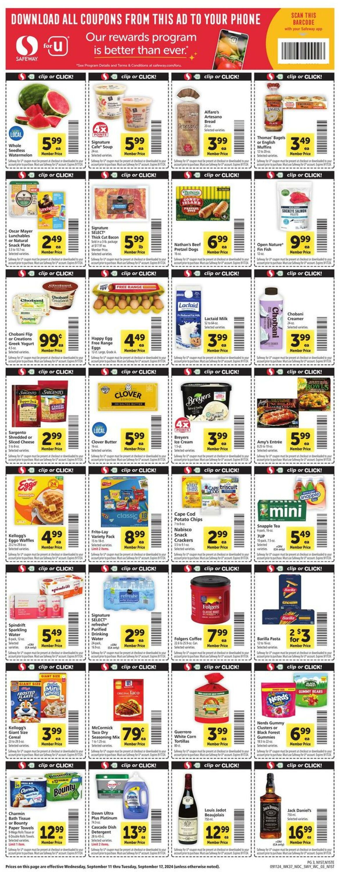 Catalogue Safeway from 09/11/2024